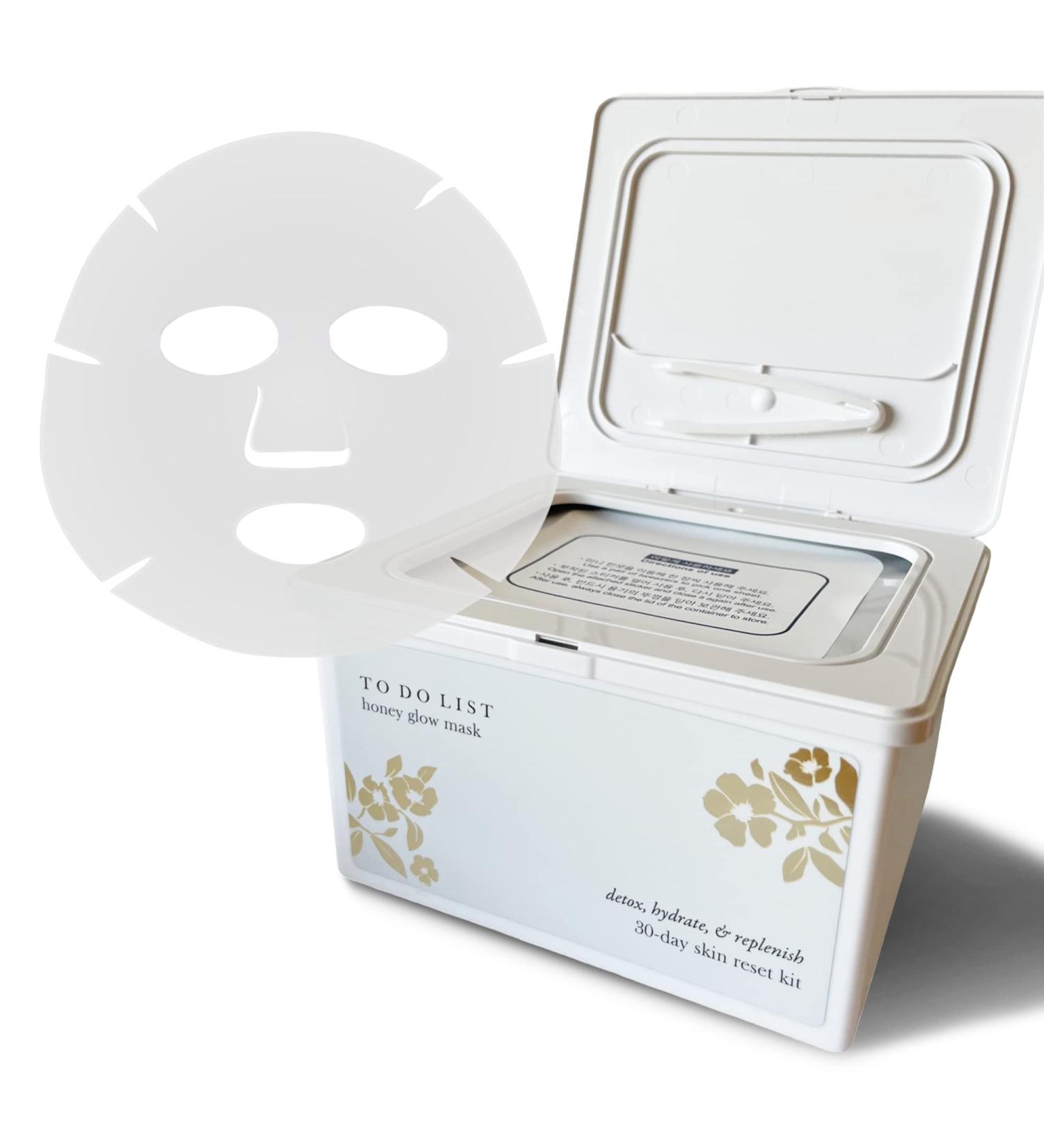 TO DO LIST Honey Glow Sheet Mask - 30 Pack | Spa-Grade Korean Masks for Detox, Hydration & Replenishment - Buy Online on SooperMarket.com
