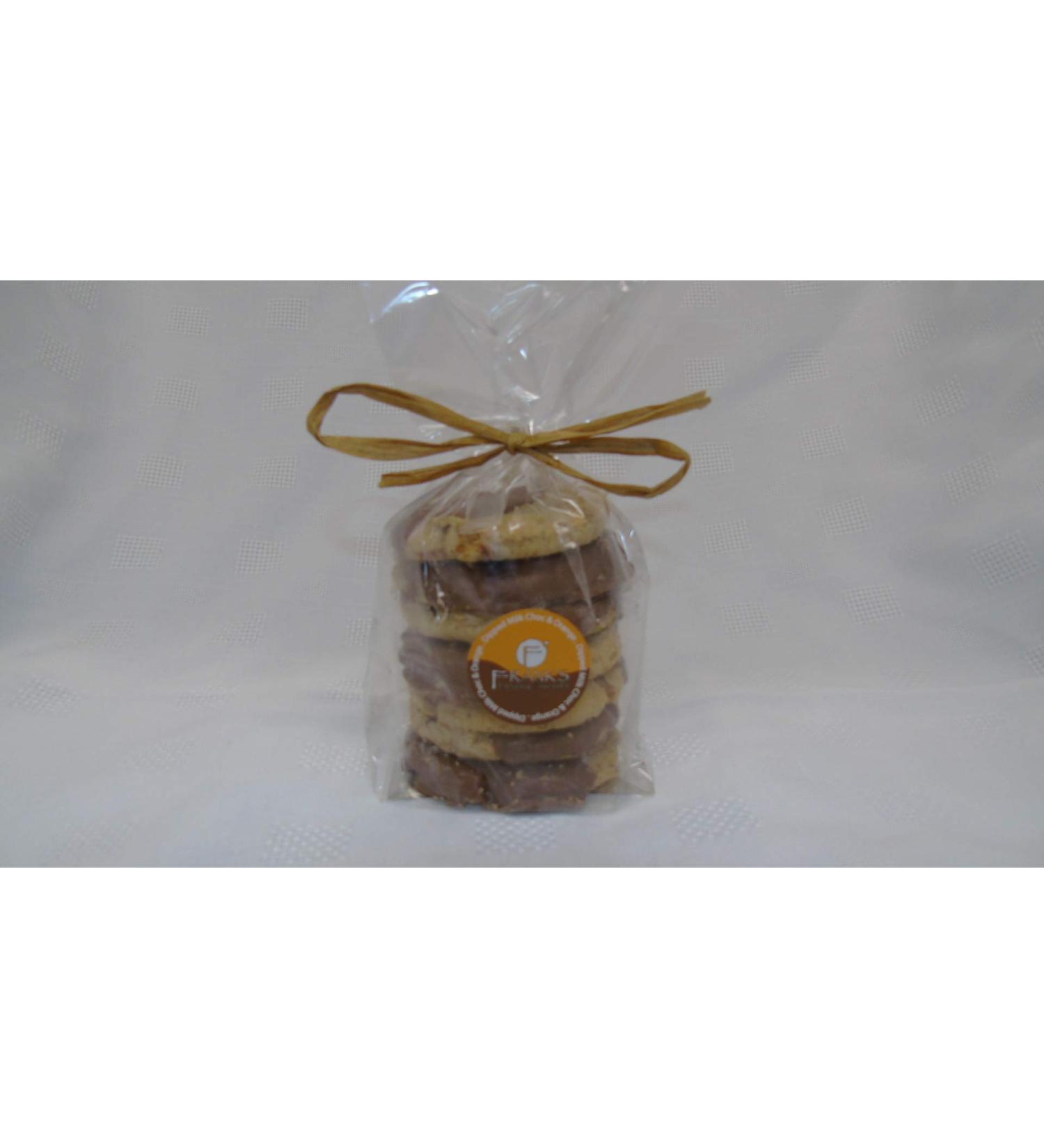 Frank's Luxury Biscuits - Dipped Milk Choc & Orange 250g