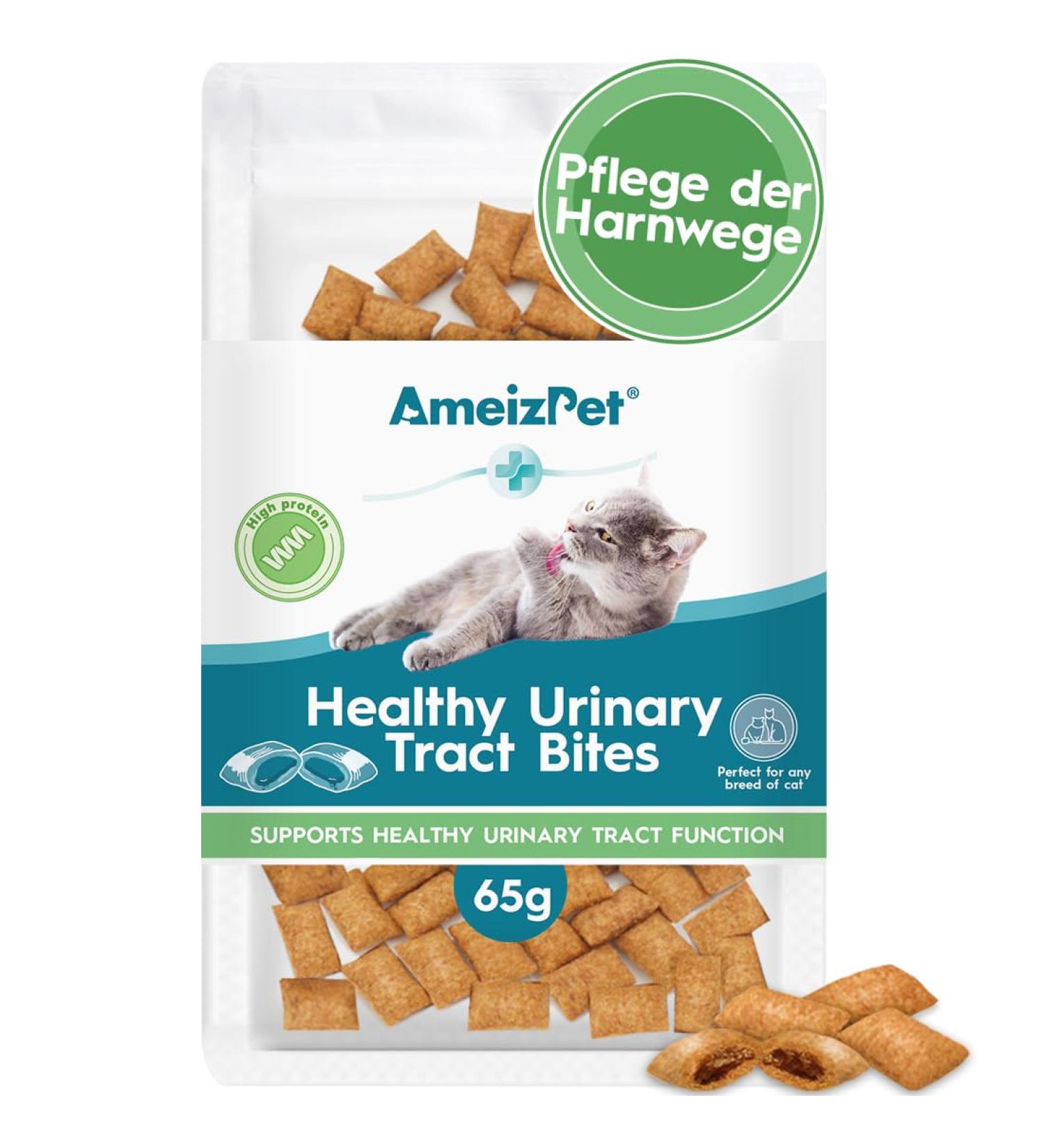 AmeizPet Cat Treats for Urinary Tract Health - 65g (2.3oz) Natural Cat Treats for Healthy Urinary Function - Buy Online on SooperMarket.com