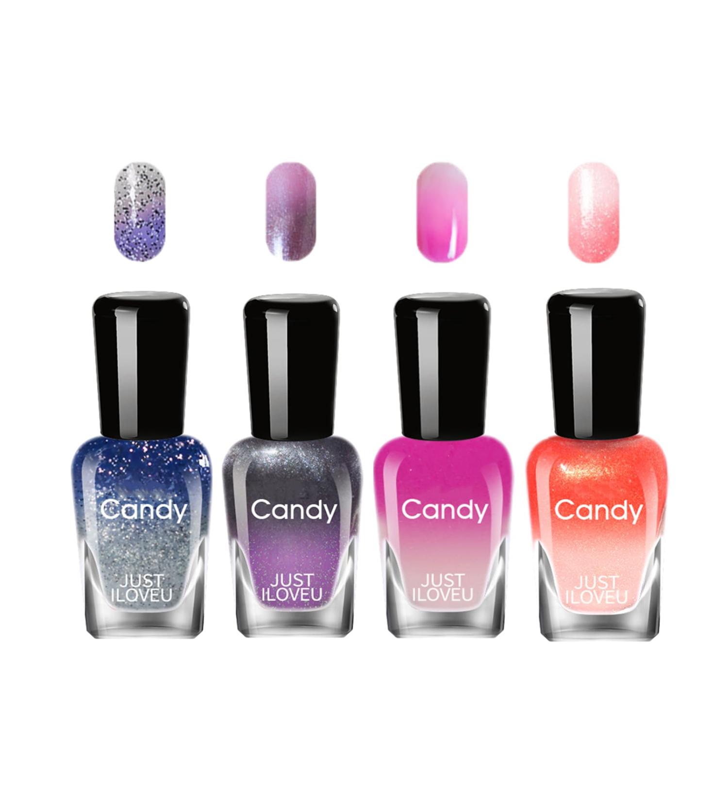 Temperature Change Nail Polish Colour Temperature Control Nail Polish - Long-Lasting Nail Polish Set - Colour Changing Temperature Control Nail Polish Nail Art Design Without UV Lamp (B Set) - Buy Online on SooperMarket.com