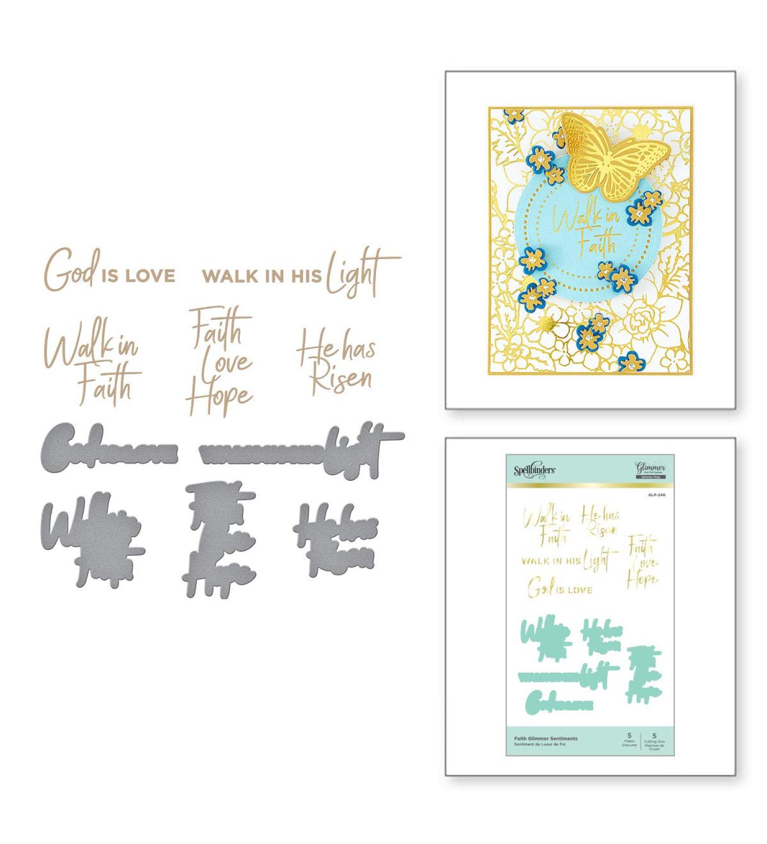 Spellbinders Faith Sentiments Glimmer Hot Foil Plate Set - Metal - Buy Online on SooperMarket.com