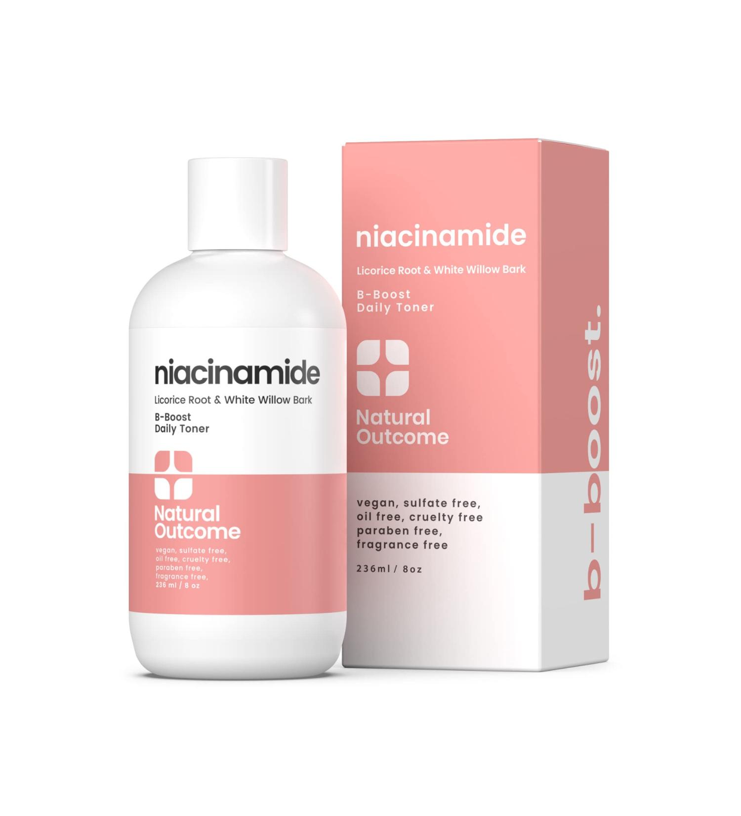 Natural Outcome Niacinamide Toner for Face - Radiance Boosting with Salicylic Acid & Aloe Vera - 8 oz - Buy Online on SooperMarket.com