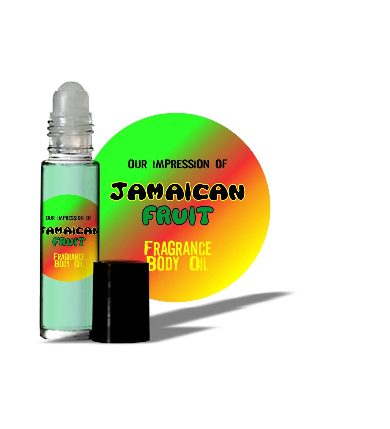 MoBetter Fragrance Oils' Impression of Jamaican Fruit Body Oil Fragrance 1/3 oz roll on Glass Bottle