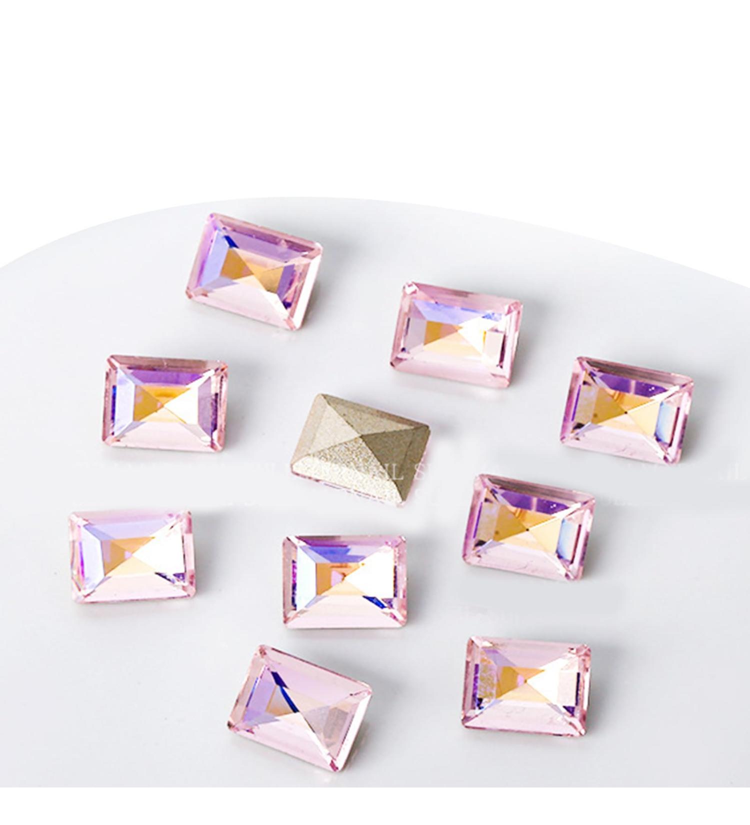 Crystal Nail Rhinestones Clear Nails Gems Stones 10Pcs Pointed Back Rhinestones Diamond Gems For Nail Art Supplies Nail Art Decorations Kits Nail Art Decorations Stickers ND952 - Buy Online on SooperMarket.com