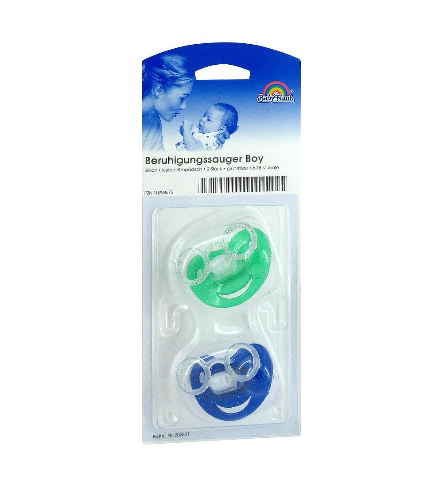 PACIFIER Jaw Or.Silicone Boy 6-18 M. 2 pcs