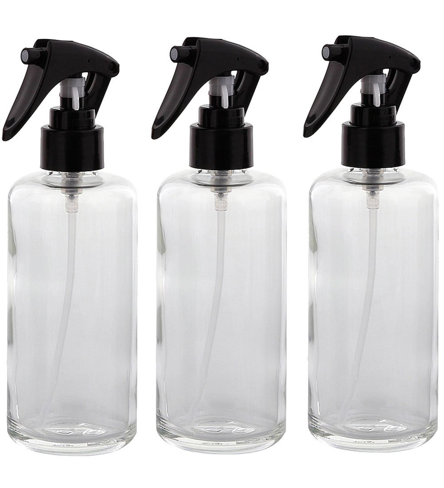 Buy Kosmetex 200ml Clear Glass Spray Bottles - 3-Pack with Atomizer | Empty Eco-Friendly Containers for DIY & Beauty - Buy Online on SooperMarket.com