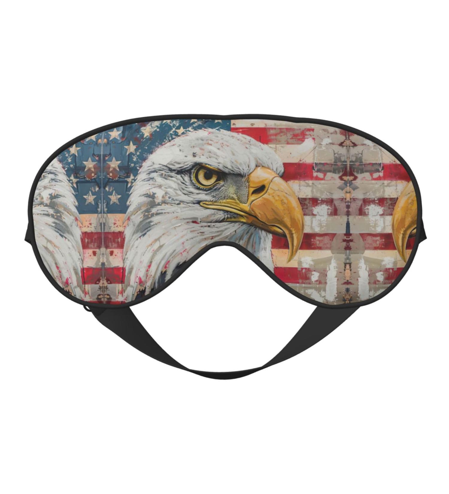 Patriotic Eagle Soft Sleep Eye Mask | Breathable Eye Patch for Women | Ideal for Travel & Relaxation - Buy Online on SooperMarket.com