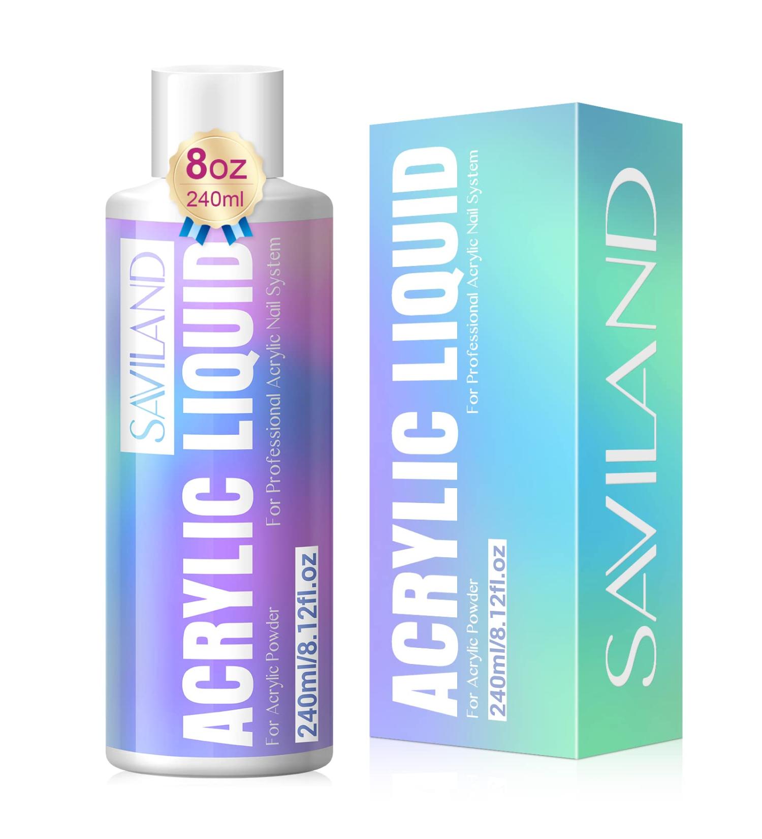 Saviland 8.12OZ Monomer Acrylic Nail Liquid Professional Non-Yellowing Acrylic for Nail Extensions & DIY French Nails - Buy Online on SooperMarket.com
