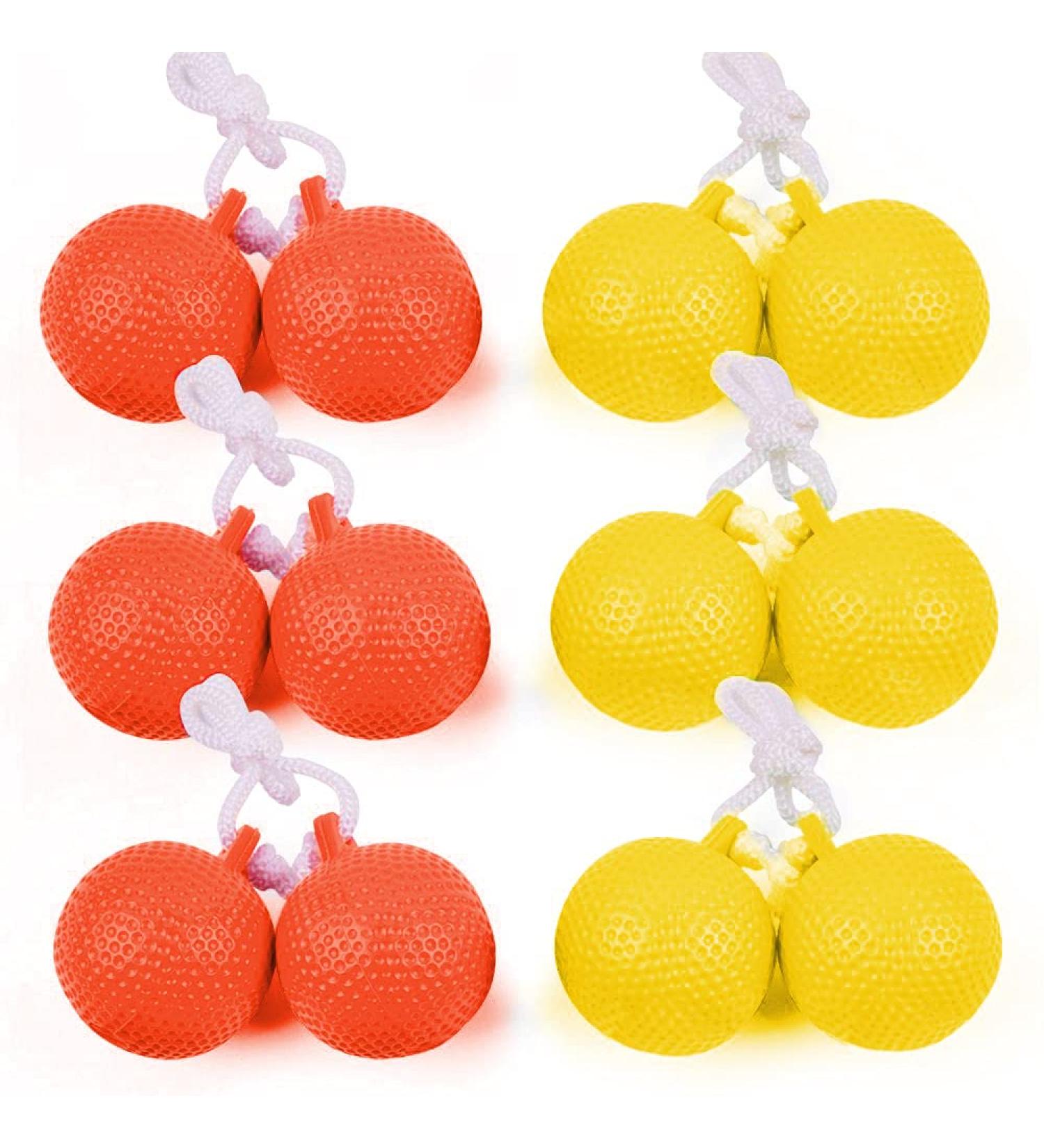 Keehoo Ladder Toss Replacement Balls - 6 Pack Soft Golf Balls for Kids - Orange and Yellow - Buy Online on SooperMarket.com