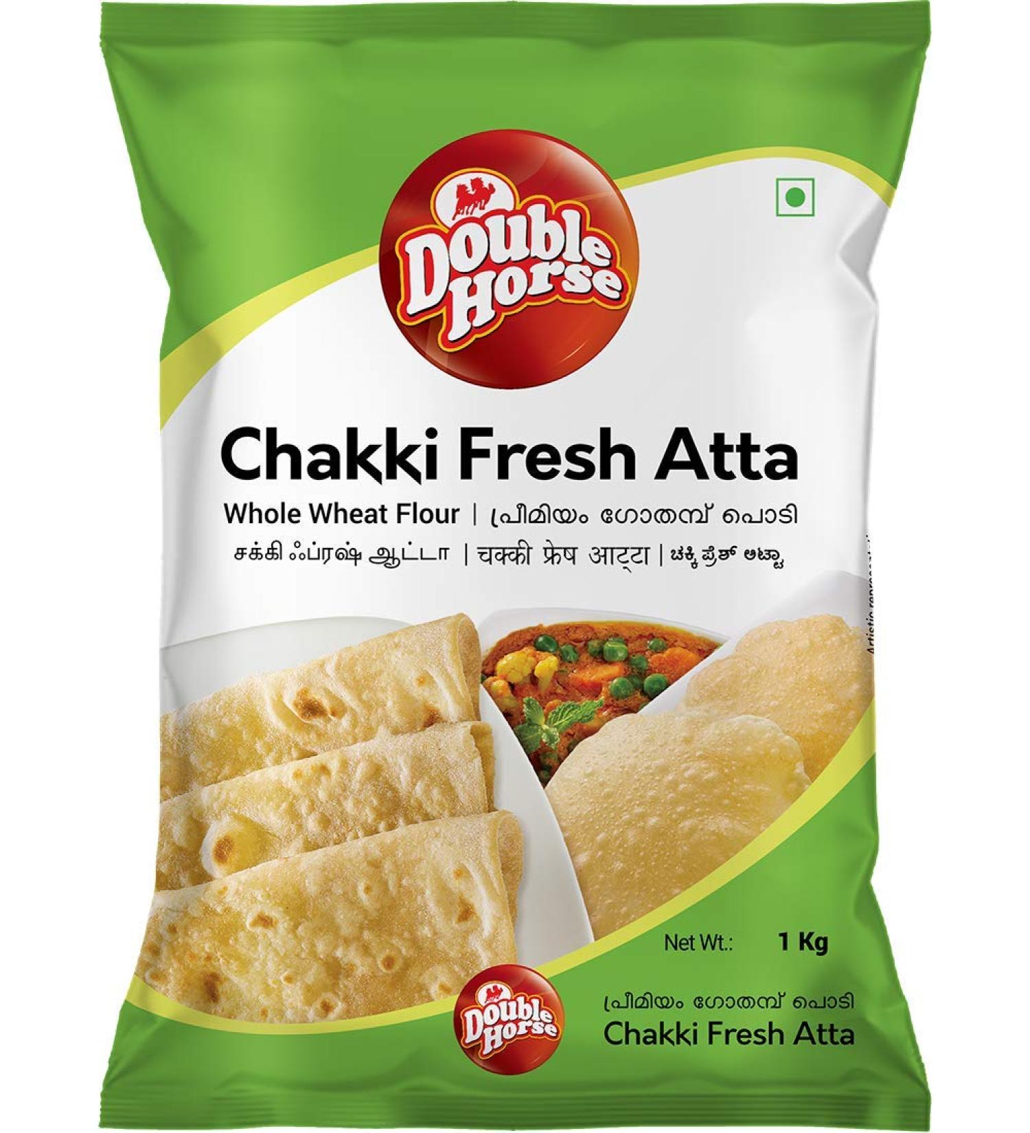 Double Horse Chakki Fresh Atta -5KG - Buy Online on SooperMarket.com