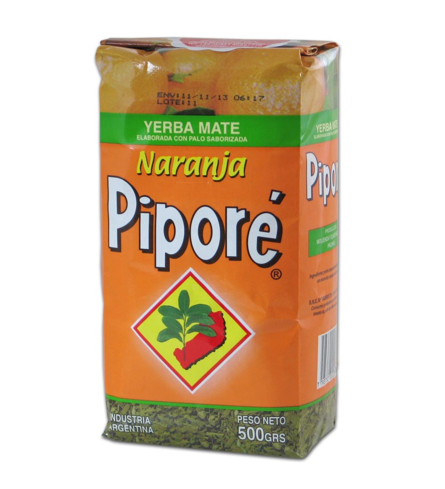 Yerba Mate Tee Pipore Naranja 500g Argentinian Mate Tea Pipore 0 5kg | Yerba Mate-Tea Orange Flavour | Orange aroma Loose leaf 500g