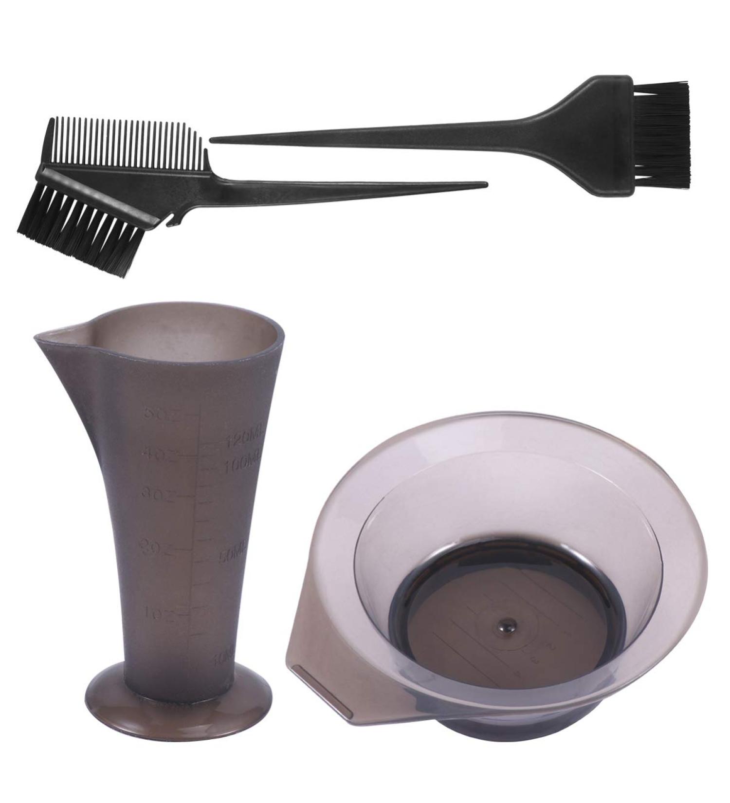FRCOLOR 4Pcs Hair Dye Coloring Kit - Brush, Bowl, Measuring Cup Set for DIY Salon & Home Use - Buy Online on SooperMarket.com