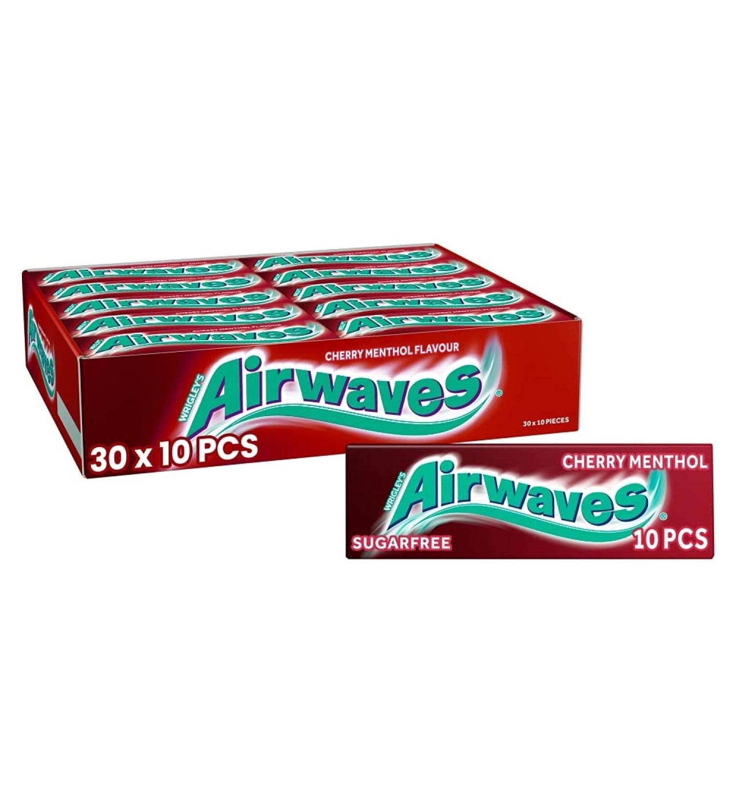 WRIGLEY'S 30 PACK AIRWAVES SUGAR FREE CHEWING GUM BOX (CHERRY MENTHOL) - Buy Online on SooperMarket.com