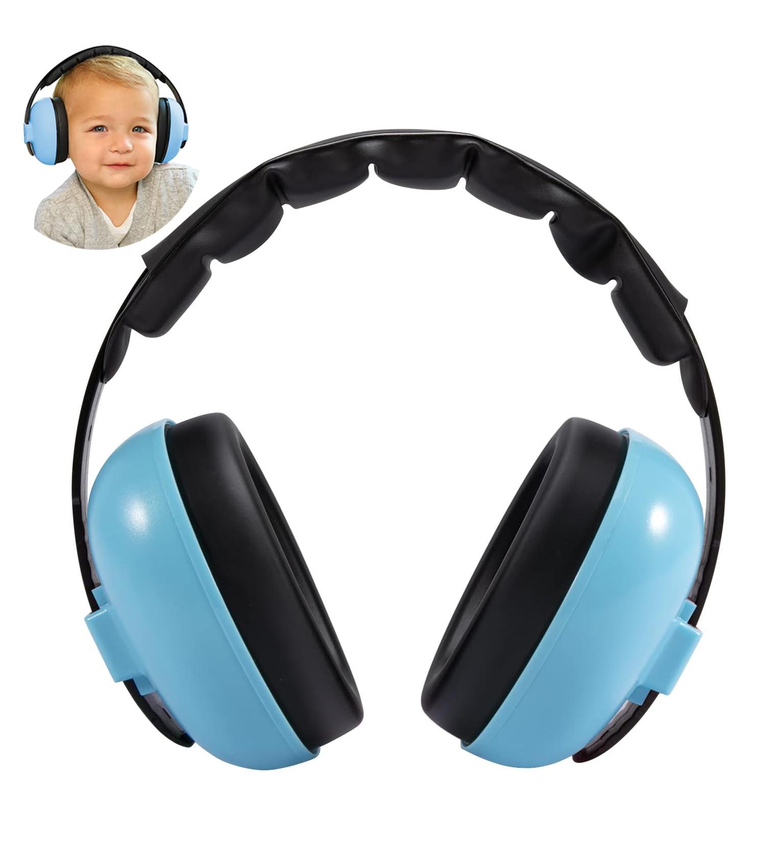 GUKOY Baby Ear Protection Headphones | Noise Cancelling Ear Defenders for Ages 0-3 Years | Infant Hearing Protection Earmuffs in Blue - Buy Online on SooperMarket.com