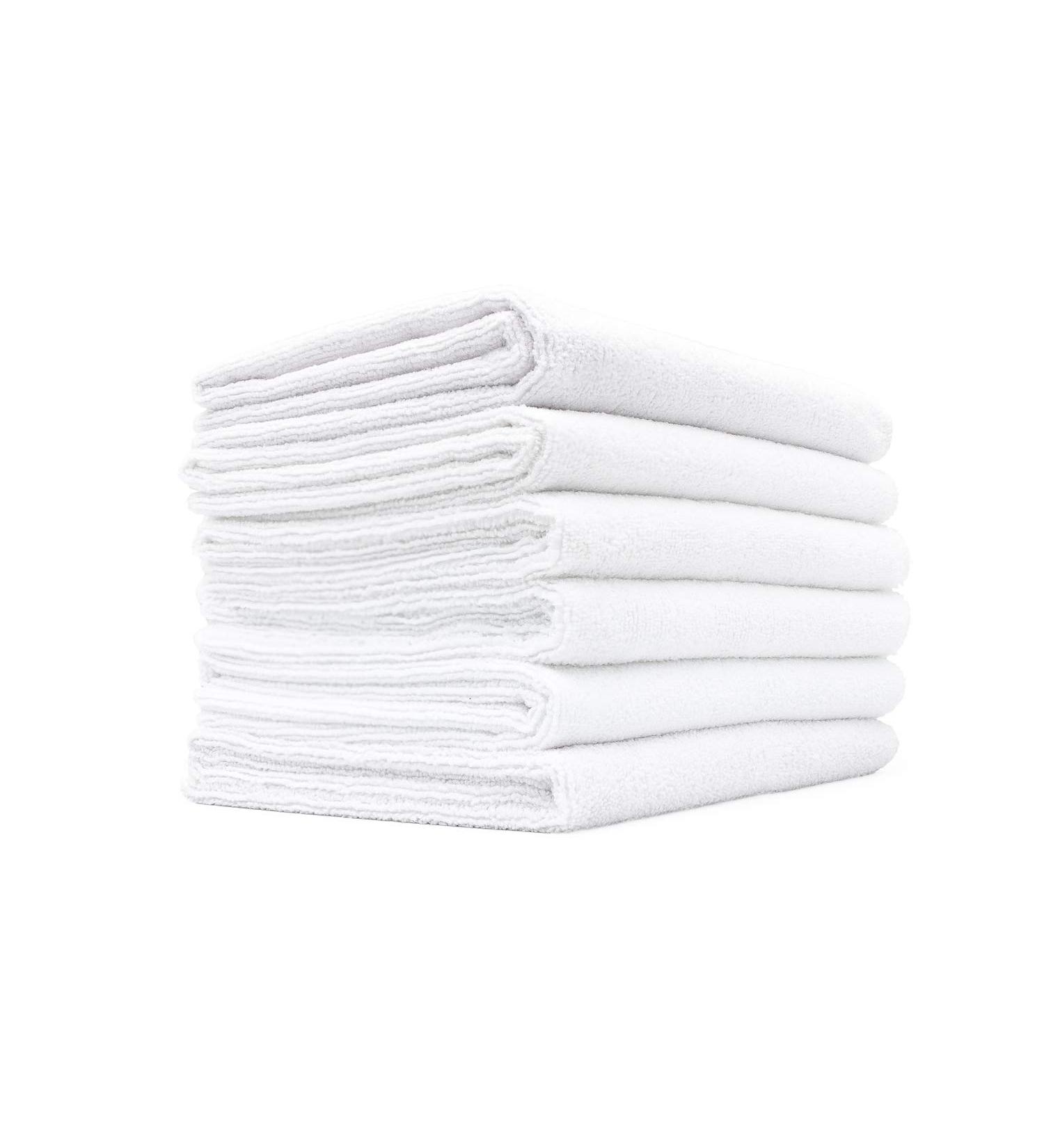 The Rag Company Spa & Yoga Towel 6-Pack - Ultra Soft Microfiber Gym Towel Set - Fast Drying & Super Absorbent - 16in x 27in - White - Buy Online on SooperMarket.com