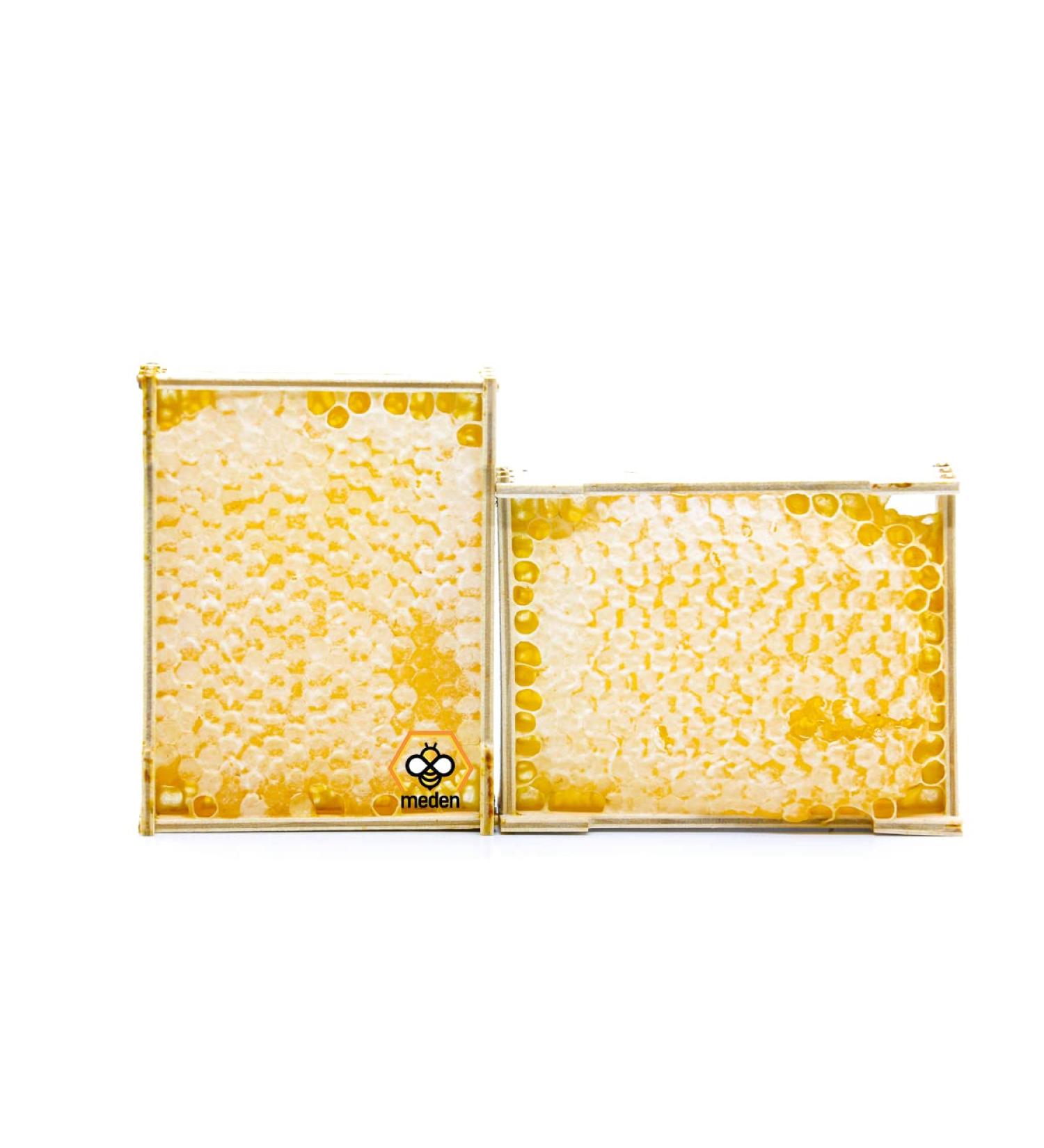 2 x 300g Honeycomb Of Wildflower In Wood Frame - Pure Raw Natural Honey Comb - Unpasteurised - Buy Online on SooperMarket.com