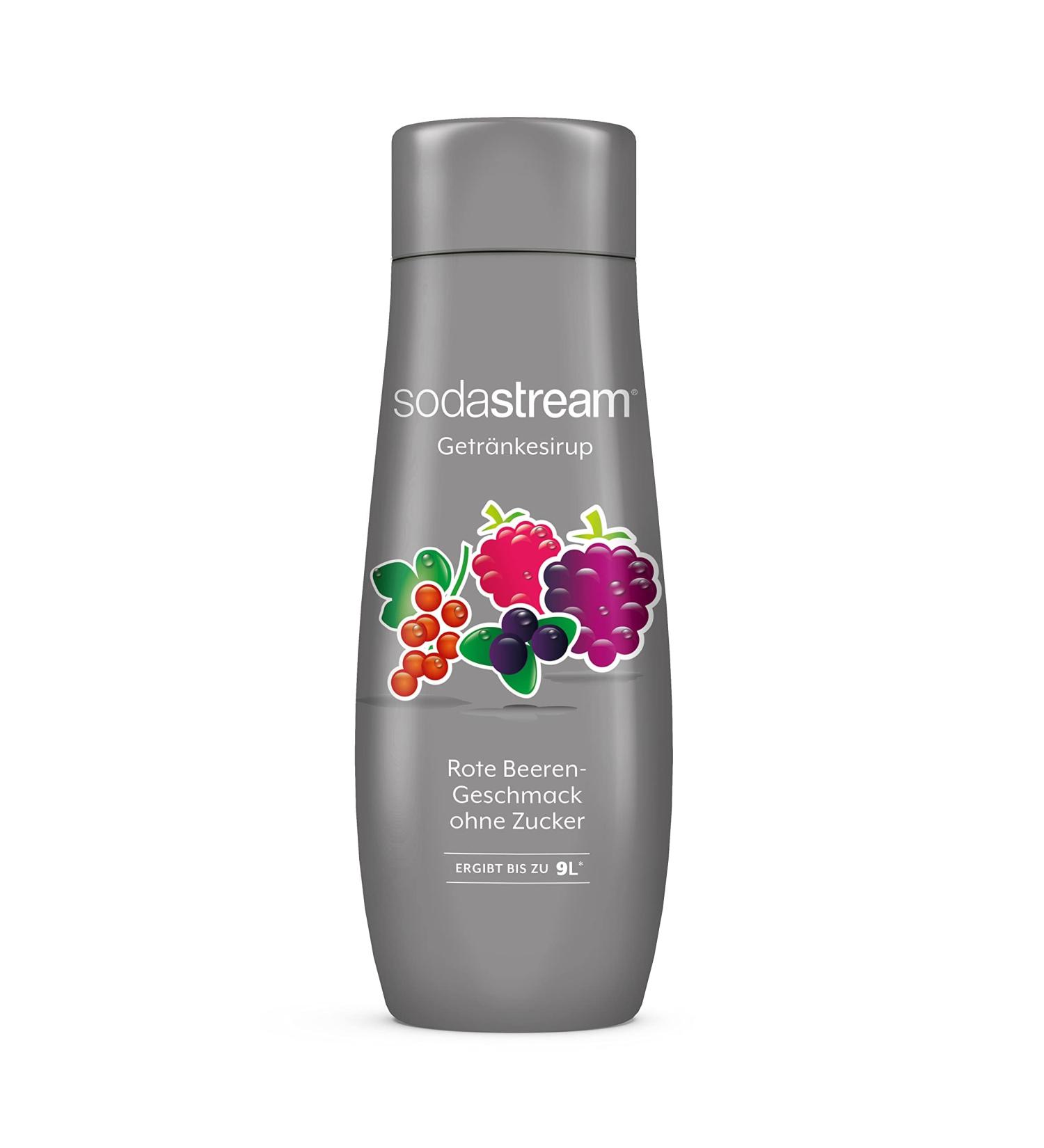 Sodastream syrup red berries without sugar 1x bottle results 9 liters of finished drink prepared in seconds and always fresh 440 ml rore berries without sugar