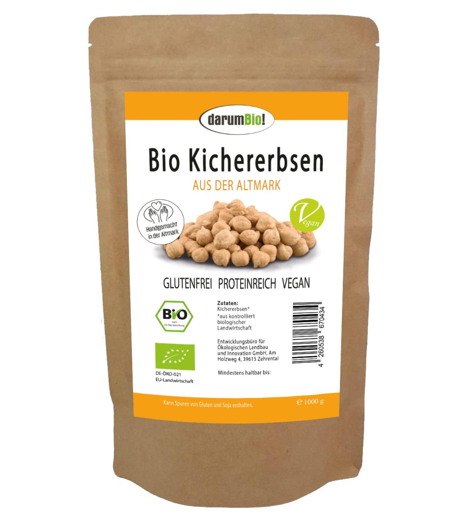 Buy Organic German Chickpeas - Value Pack | Homegrown Natural Vegan High Germination Capacity - Buy Online on SooperMarket.com
