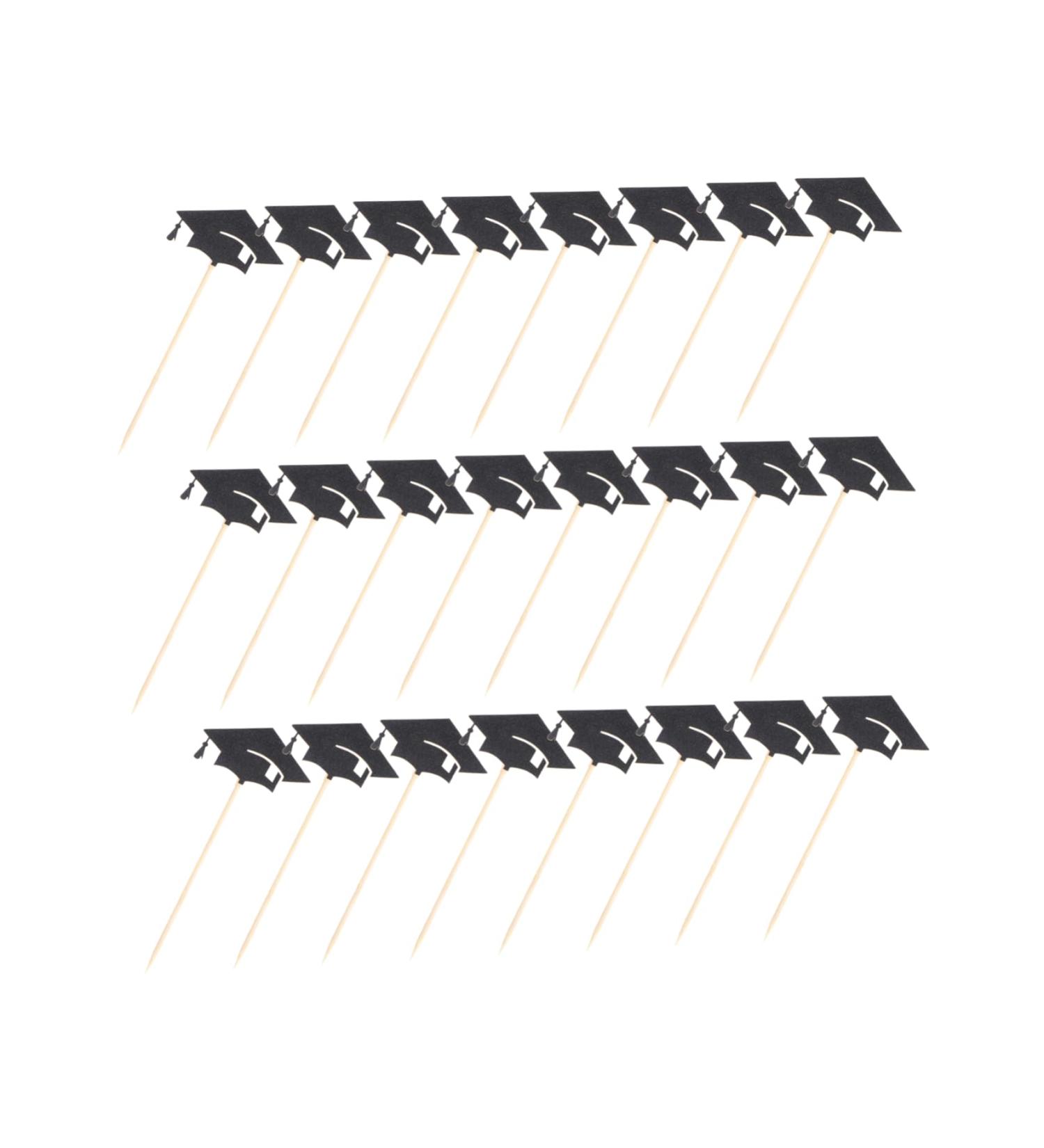 Cabilock 72 Pcs Graduation Hat Picks Kindergarten Graduation Cake Decors Grad Cap Cupcake Toppers Grad Cupcake Picks Congrats Grad Cupcake Topper Insert Card Bamboo Dessert Table - Buy Online on SooperMarket.com