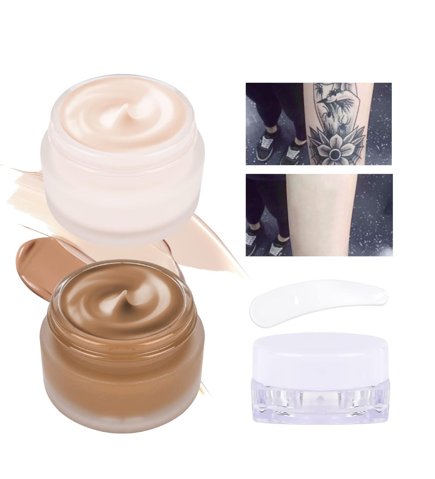 FREEORR 2 Colors Tattoo Cover Up Concealer Set | Waterproof & Long Lasting | Full Coverage Makeup for Scar, Birthmark, & Tattoo | Coloring Tools Included - Buy Online on SooperMarket.com