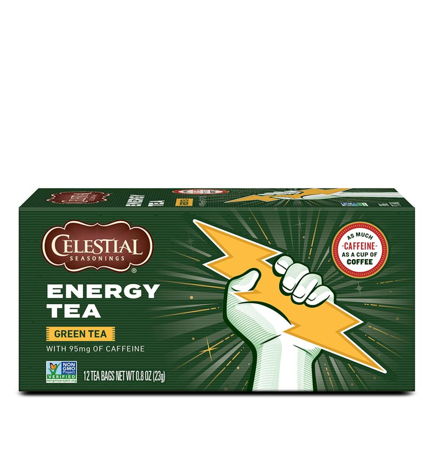 Celestial Seasonings Green Energy Tea - 12 Tea Bags, Caffeinated (Pack of 6) - Buy Online on SooperMarket.com