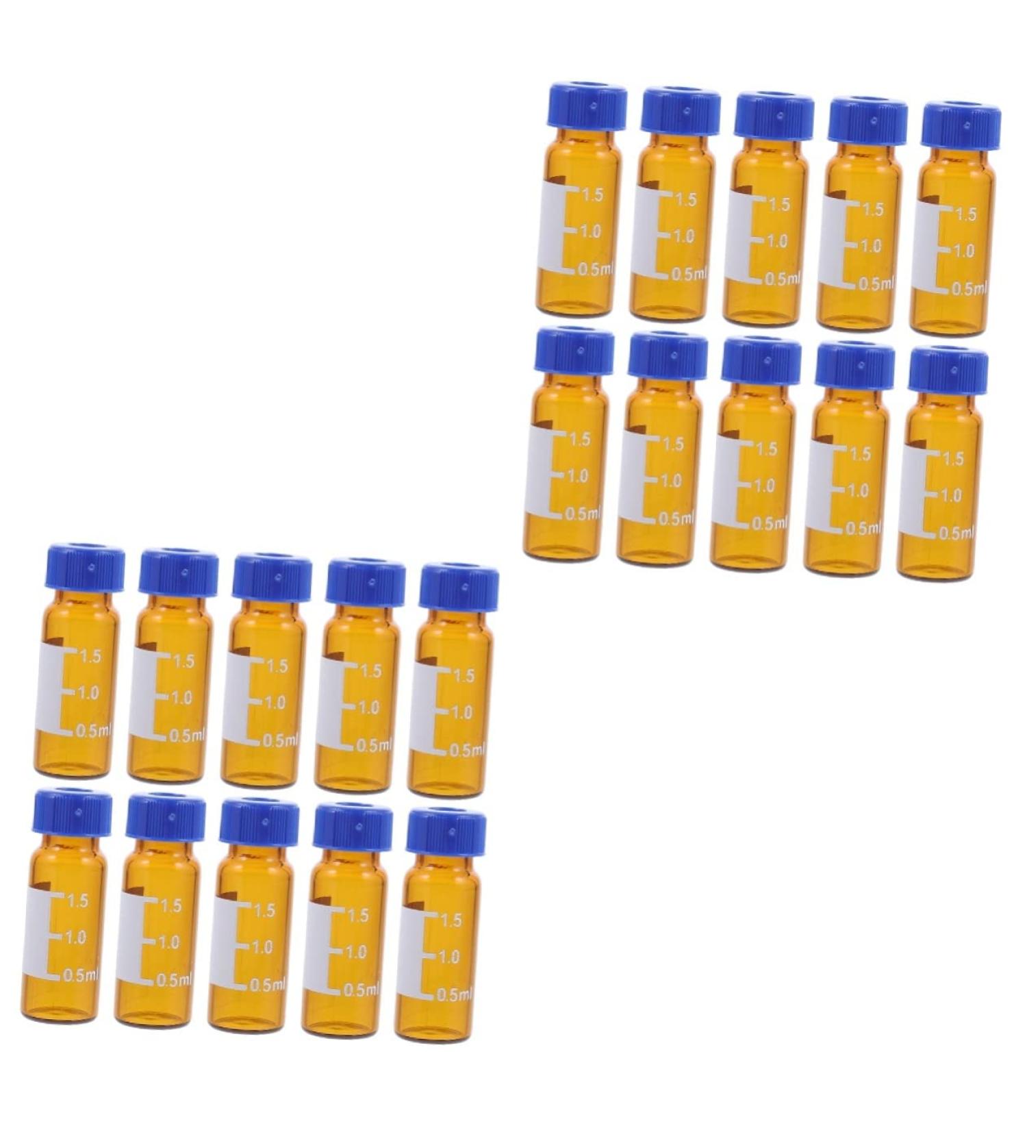 PLAFOPE 200 Pcs Sampling Bottle Borosilicate Sample Vial with Graduation Clear Container Liquid Sampling Transparent Clear Hplc Vial Laboratory Glass With Cover Reagent Bottle 1X1cmx2pcs As Shownx2pcs - Buy Online on SooperMarket.com