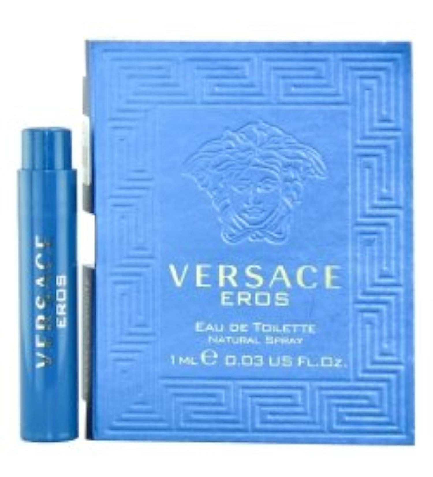 Versace Eros Eau De Toilette Travel Sample Spray Vial .03 Oz/1 Ml 0.03 Fl Oz (Pack of 1)