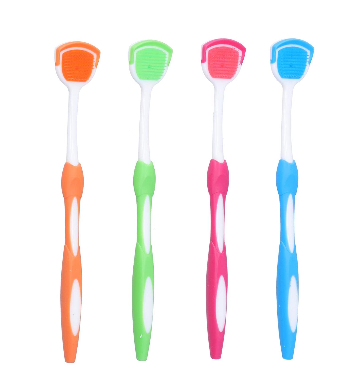 HERCHR Tongue Cleaner & Scraper | Portable Bad Breath Eliminator for Travel | Effective Plastic Tongue Brush - Buy Online on SooperMarket.com