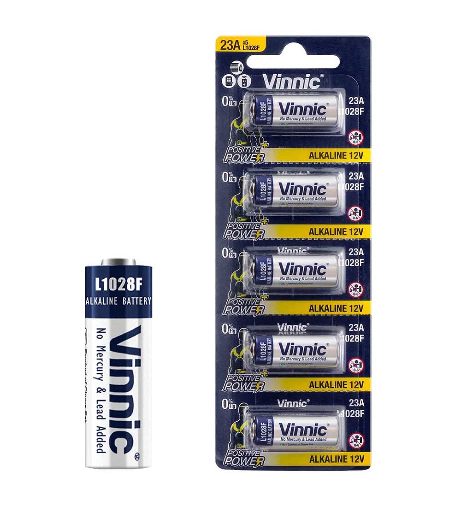 Buy Kitstar Vinnic A23/23A 12V Alkaline Battery - Eco-Friendly No Mercury Lead or Cadmium - 5 Count Pack - Buy Online on SooperMarket.com