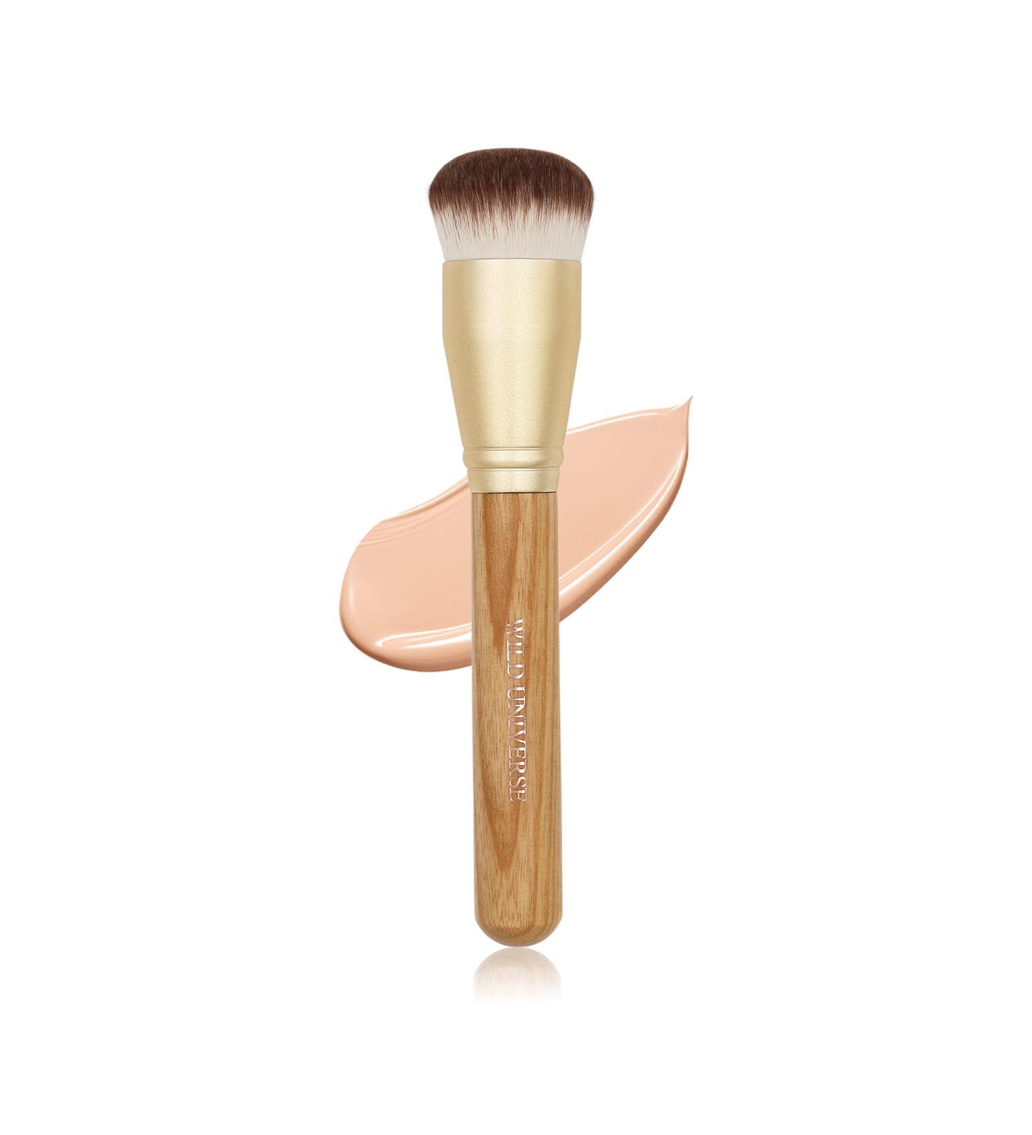 Wild Universe Flat Top Kabuki Foundation Brush - Professional Setting Makeup Brush for Liquid & Cream - Soft Dense Synthetic Bristles for Blending & Buffing - Buy Online on SooperMarket.com