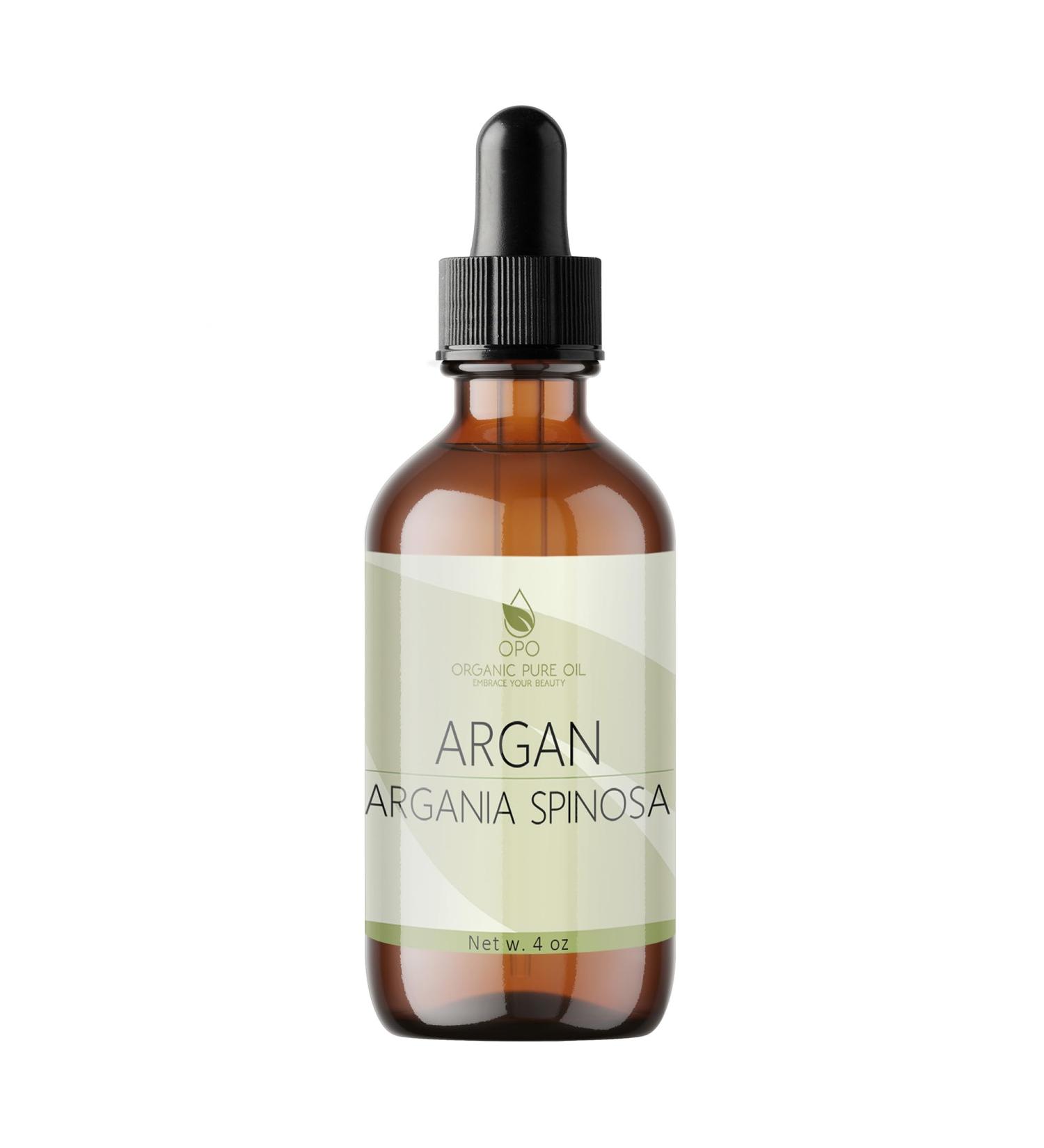 OPO Argan Oil from Morocco - 100% Pure Cold Pressed Extra Virgin Vegan Carrier Oil for Skin Hair & Body - 4 oz Glass Dropper - Buy Online on SooperMarket.com