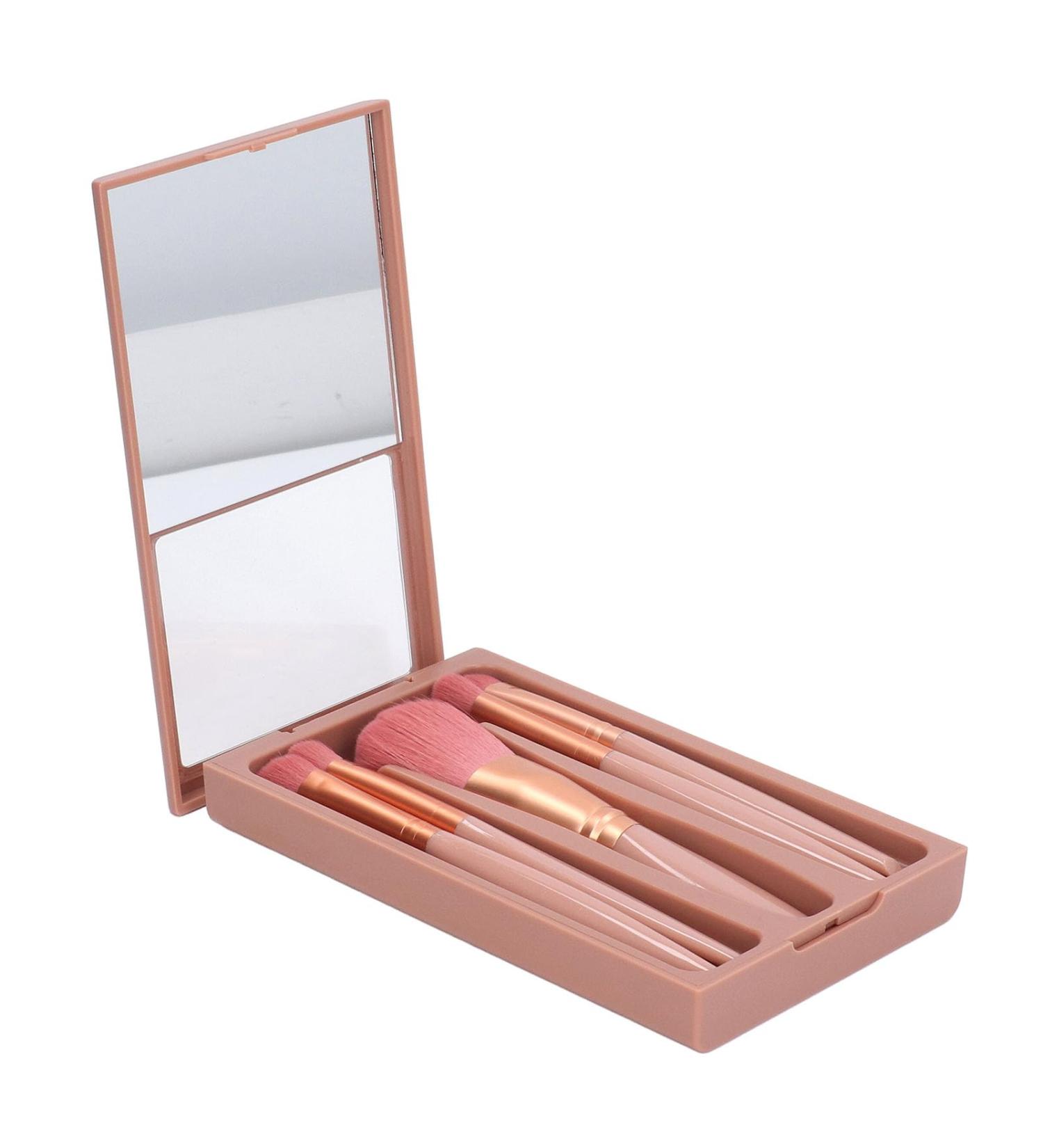 Portable Makeup Brush Set - Soft Lightweight & Skin-Friendly for Beginners & Professionals | International Shipping Available - Buy Online on SooperMarket.com