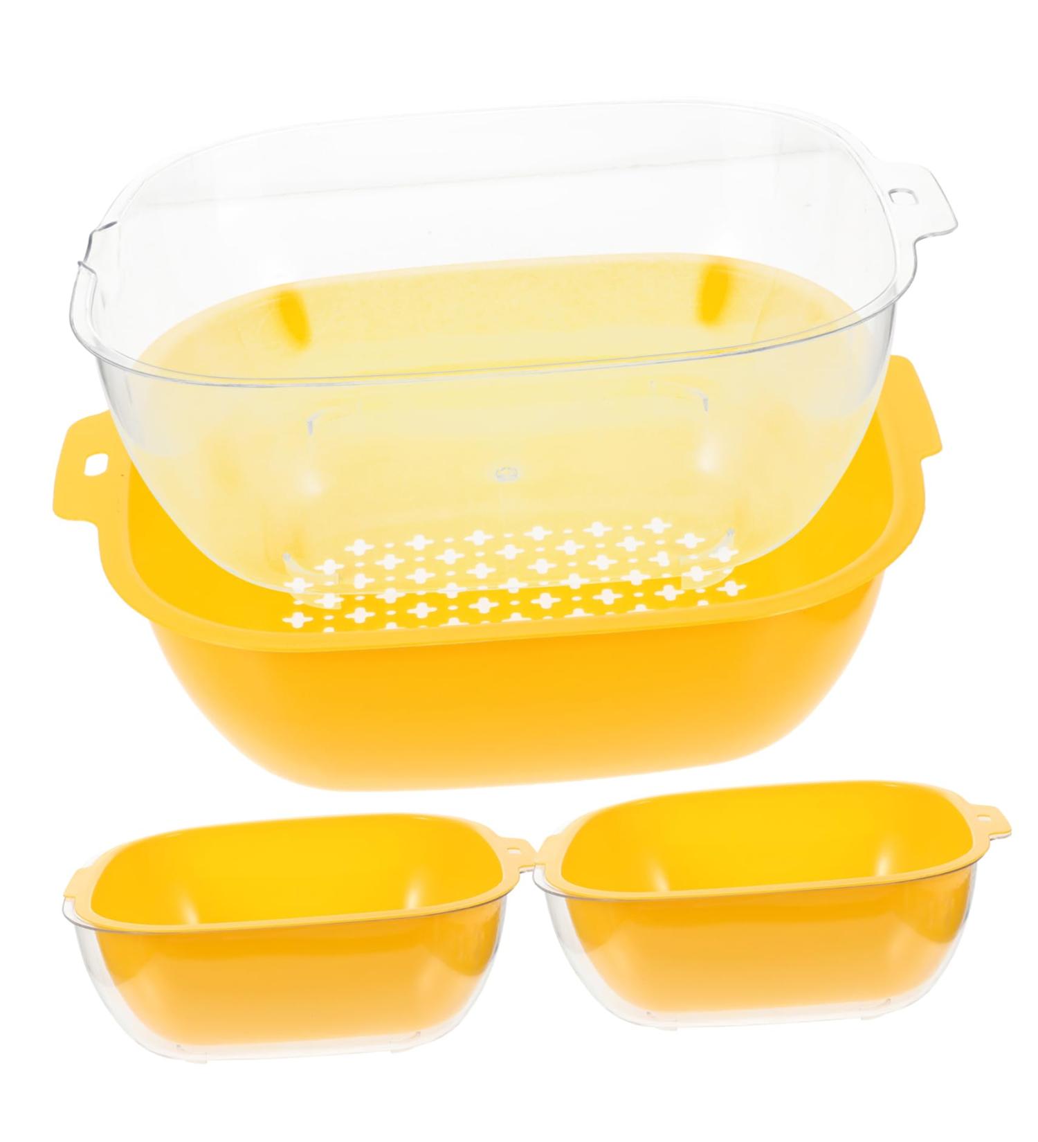 Alipis 1 Set Fruit Drain Basket Storage Shelf Plastic Laundry Baskets Kitchen Accessory Household Container 32X27CM Orange - Buy Online on SooperMarket.com