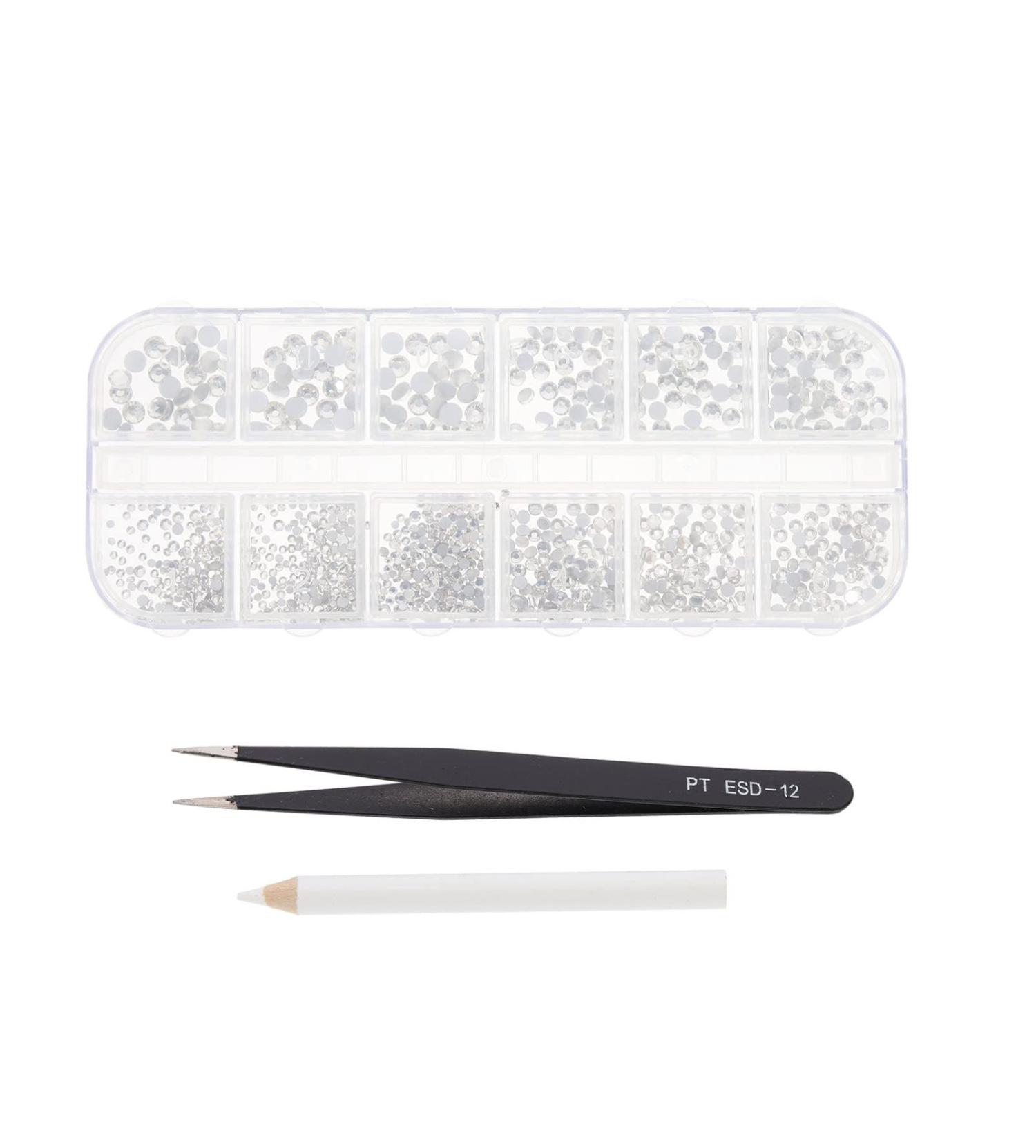 EXCEART 1 Set Makeup Rhinestone Rhinestones Nail Accessories Manicure Tools Nail Patches Diy Manicure Supply Nail Jewelry Decor Manicure Decors White Wooden Rhinestone Nails Acrylic 3d 12.5X0.8cm White - Buy Online on SooperMarket.com