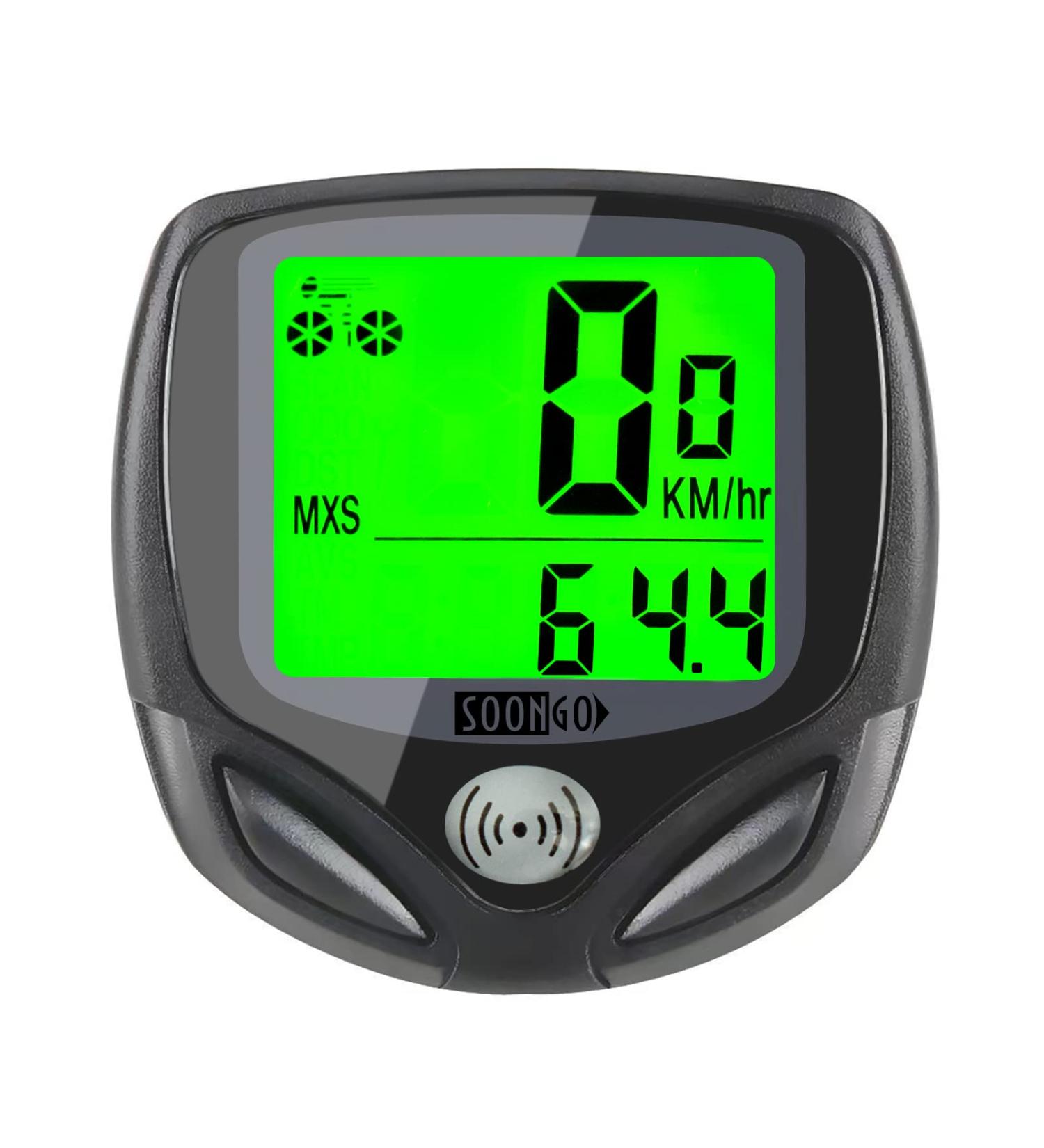SOON GO Bike Speedometer - Wireless Waterproof Bicycle Computer with LCD Display for Accurate Speed Tracking & Multi-Function - Buy Online on SooperMarket.com