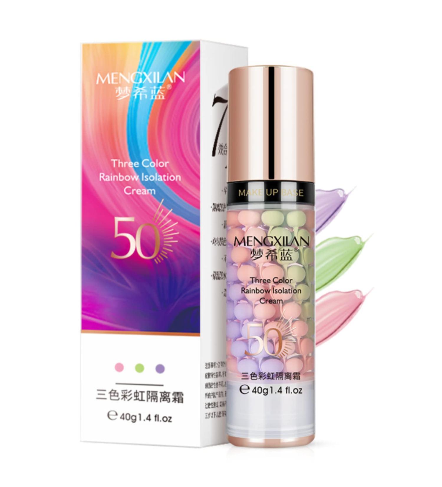 3 Colors Makeup Primer | Isolation Cream for Invisible Pore | Skin Tone Correcting and Brightening | Cover Acne Marks | Oil Control Moisturizing Face Primer - Buy Online on SooperMarket.com