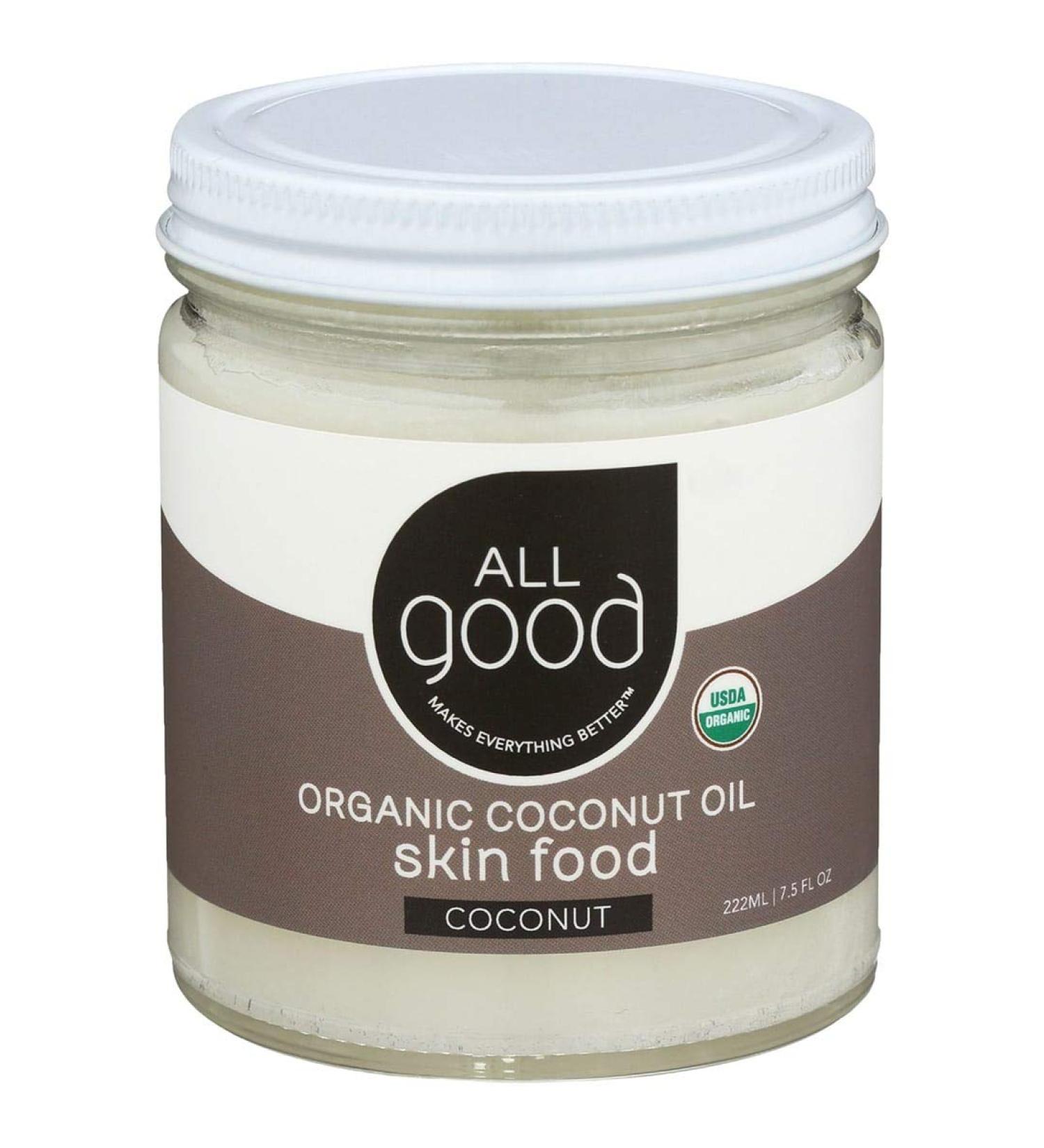 All Good Organic Coconut Oil Skin Food - Natural Moisturizing Skin Care - Non GMO - Vegan - 7.5 Fl Oz - Buy Online on SooperMarket.com