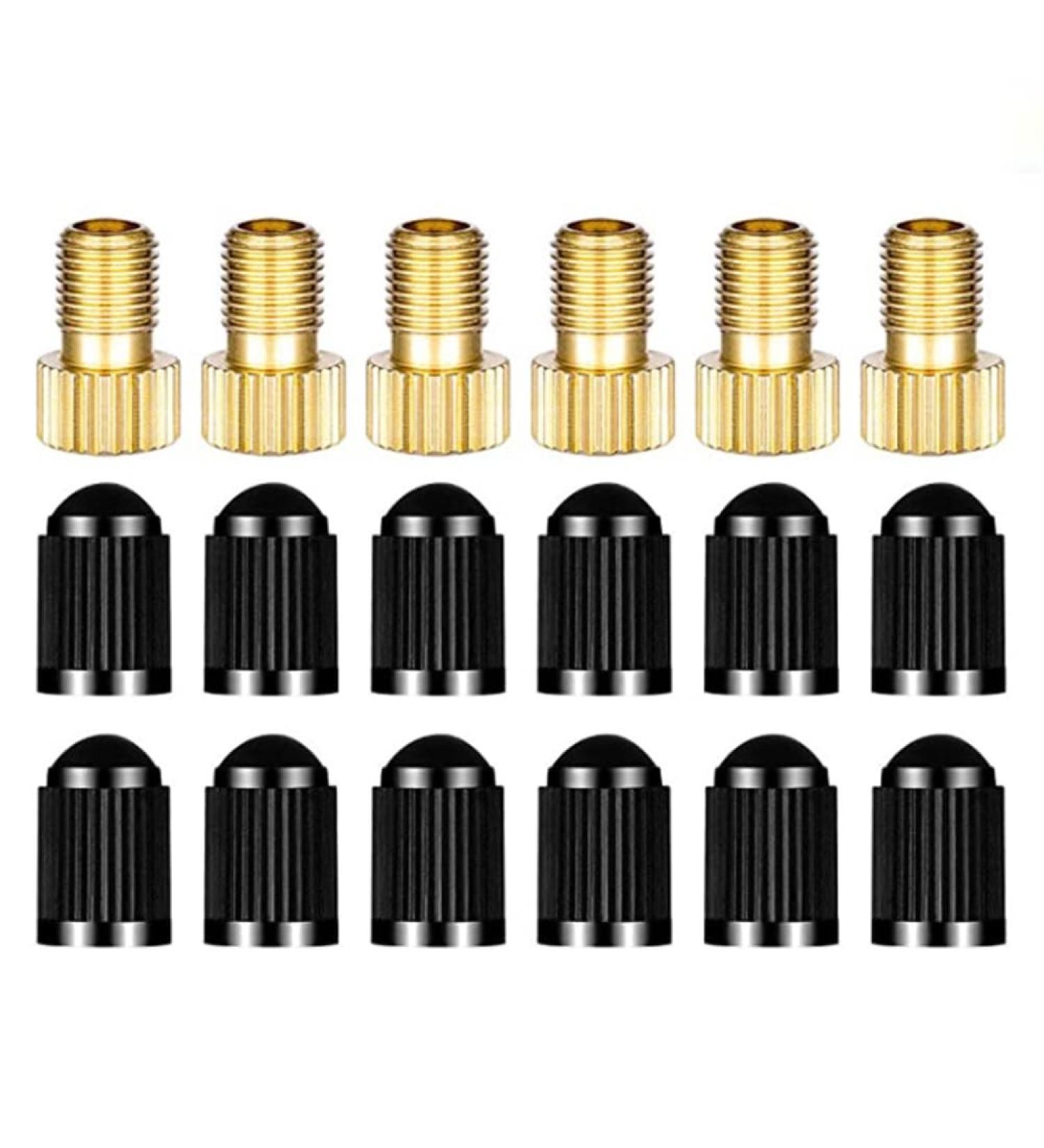 18-Pack Valve Adapter Set for Dunlop & Sclaverand to Schrader - Bicycle & Car Valve Lid | LJFEA - Buy Online on SooperMarket.com