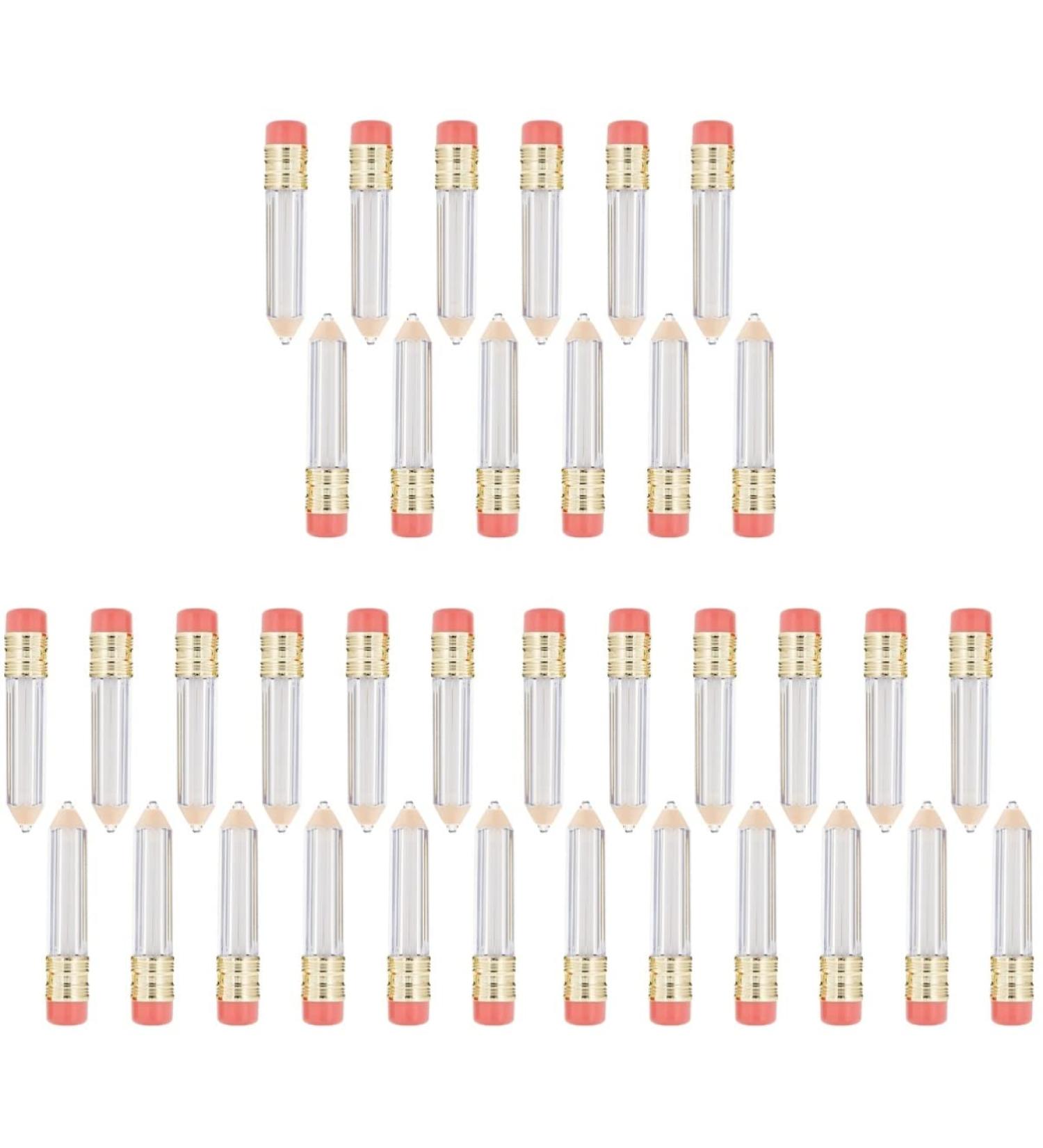 FRCOLOR 36 Pcs Empty Lip Gloss Tubes - Pencil Shaped Mini Refillable Bottles for DIY Cosmetics - 1 Ounce Pack for Women and Girls - Buy Online on SooperMarket.com
