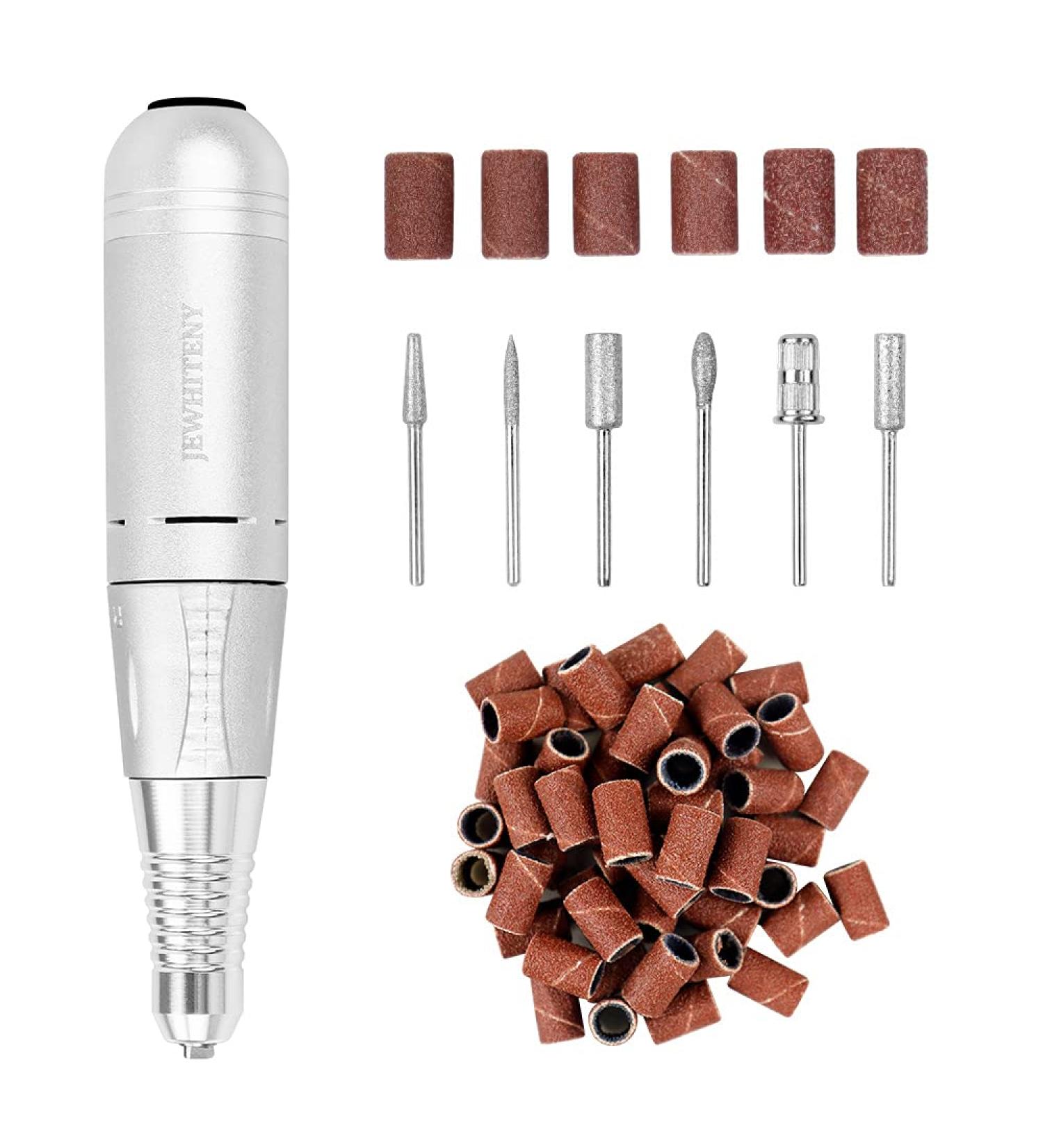 Professional 35000 RPM Portable Electric Nail Drill Machine Kit for Manicure and Pedicure | Includes Sanding Bands for Acrylic Gel Nails - 1 Count - Buy Online on SooperMarket.com