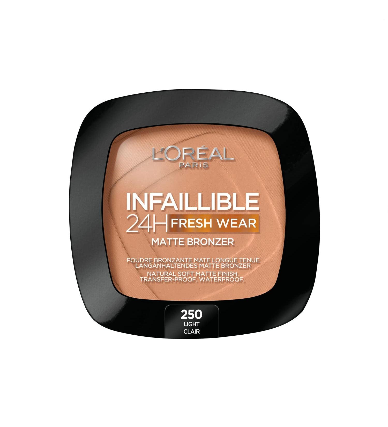 L'Or al Paris Infallible 24H Waterproof Bronzer Powder - Clear (250) | Long-Lasting Makeup - 26.4g - Buy Online on SooperMarket.com