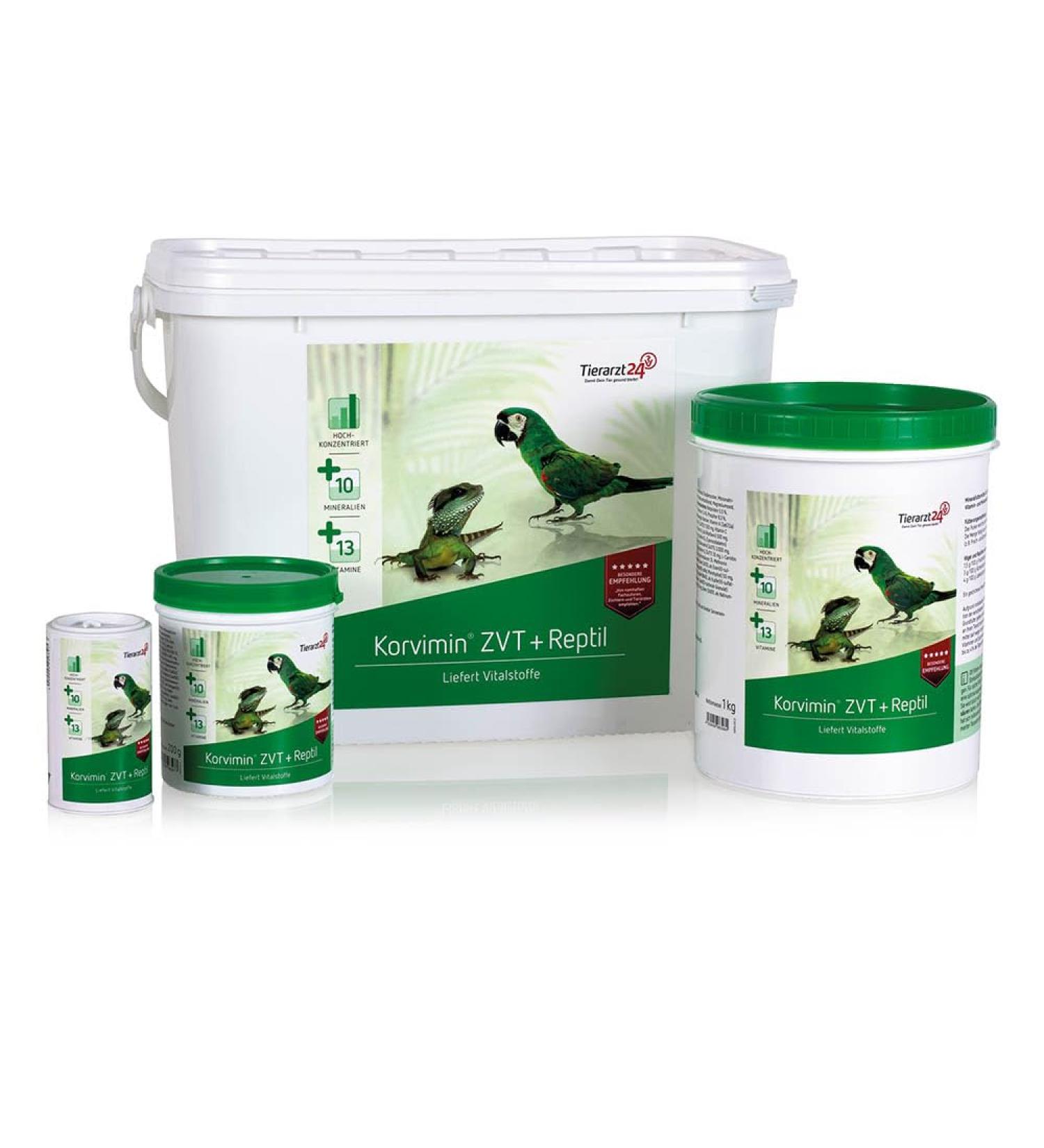 Veterinarian24 Korvimin ZVT & Reptil offers the optimal nutrient supply for ornamental birds pigeons & reptiles - for short -term vitamin and mineral supply.Weltwide in use - 50 g 50 g (1 Pack)