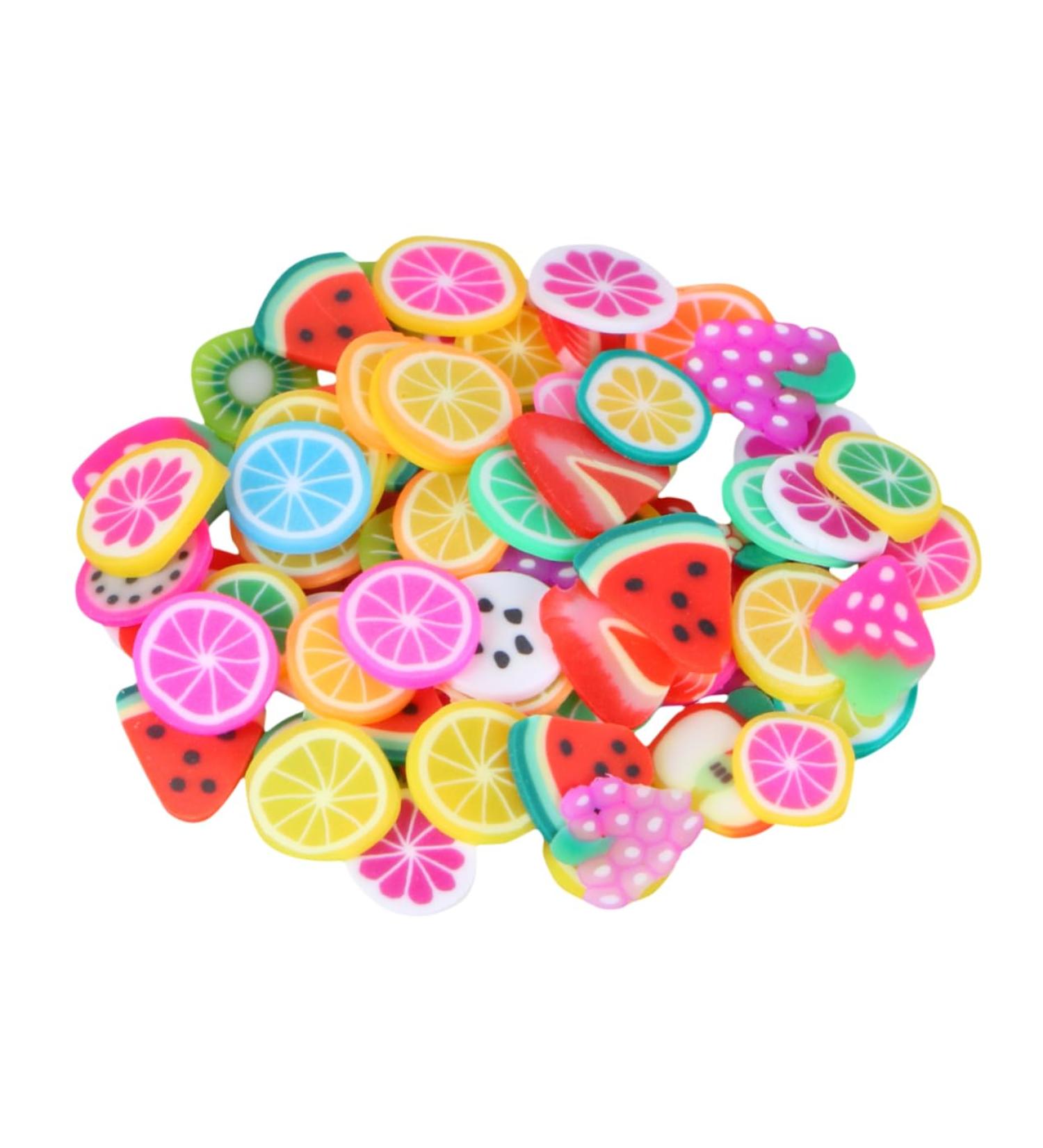 Healeved 1000pcs Manicure Tool Nail Decor Lip Gloss Kit Nail Art Mini Slices Fruit Nail Art Charms Nail Charms Glitter Lip Gloss Polymer Clay Slices for Nail Mini Crown Clip Set Assorted medium As Shown - Buy Online on SooperMarket.com