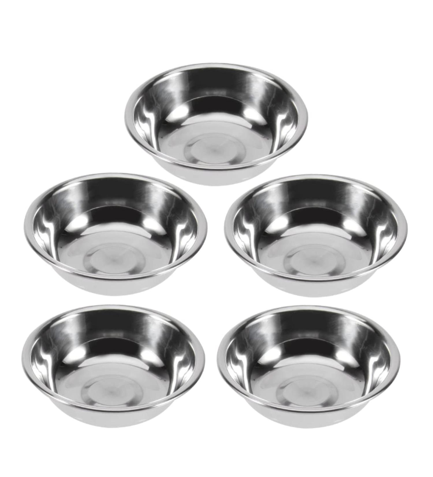 CIYODO 5 Pcs Vinegar Soy Toy Sauce Dishes Tray Vinegar Dish Spicy Soy Sauce Dishes Vinegar Soy Dish Silver - Buy Online on SooperMarket.com
