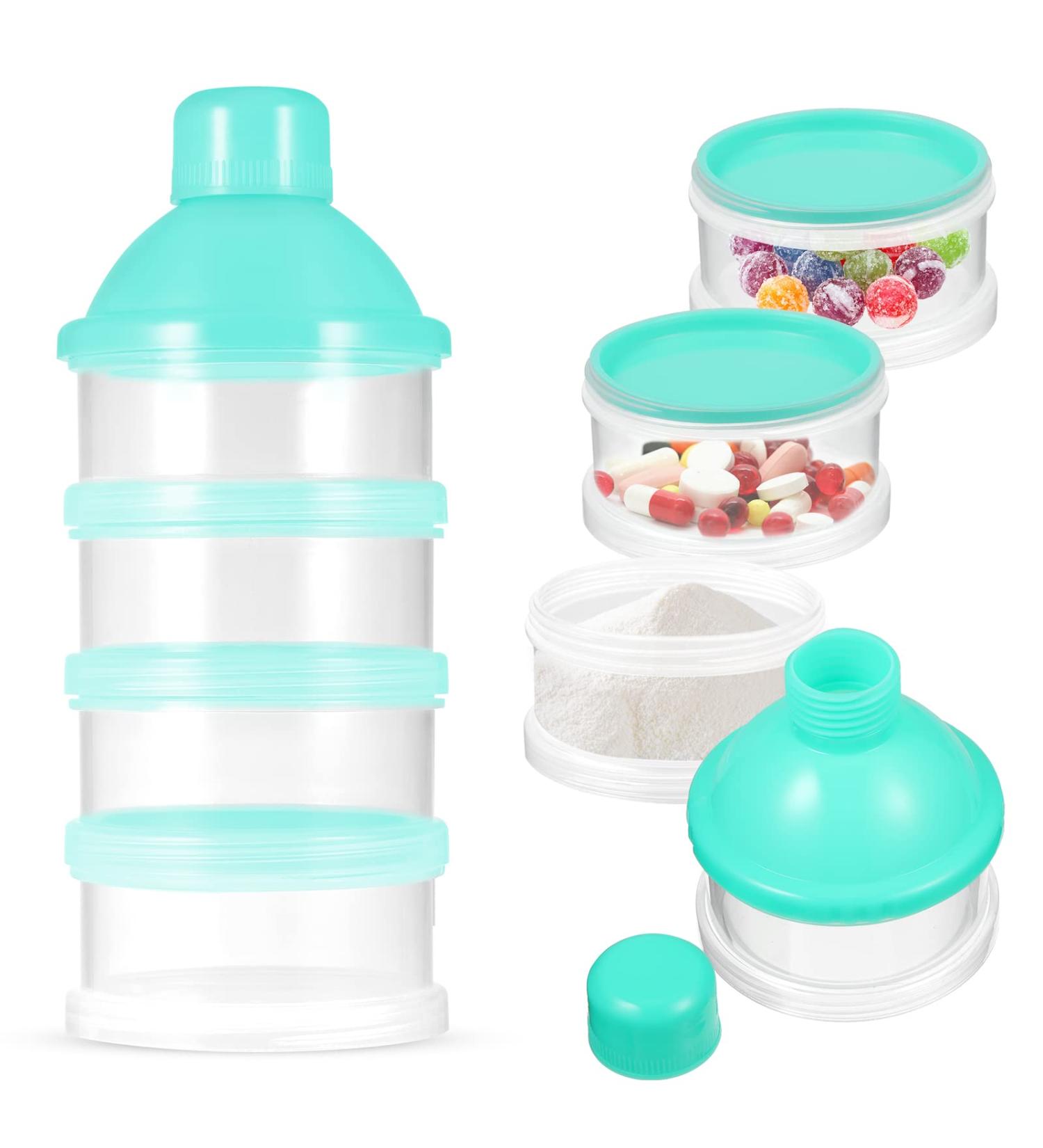Milk Powder Dispenser Pots - Formula & Snack Storage Container for Travel - BPA Free (Green) - Buy Online on SooperMarket.com