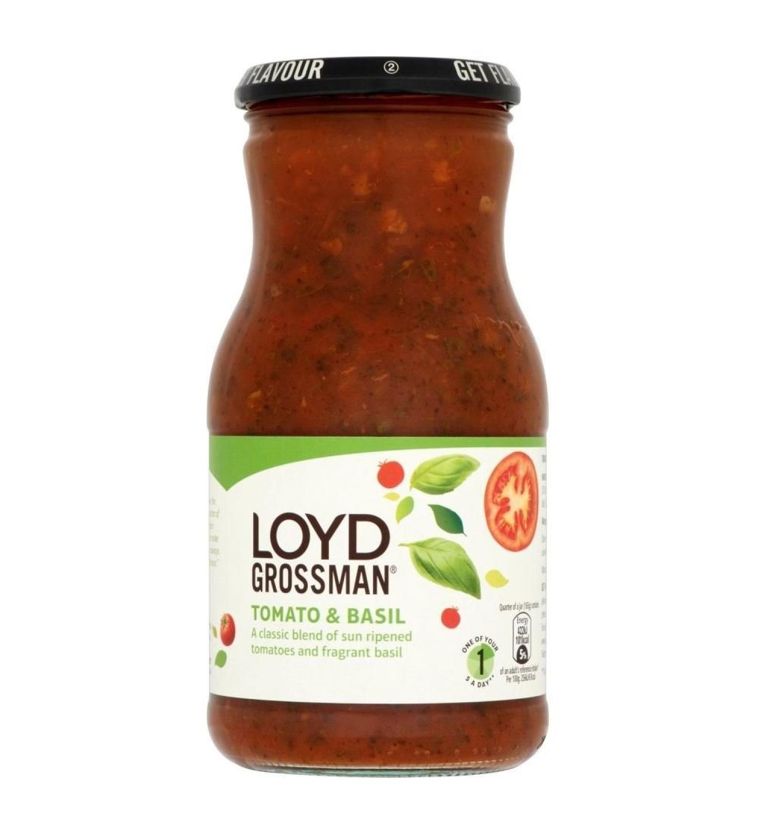 Loyd Grossman Pasta Sauce - Tomato & Basil (660g)