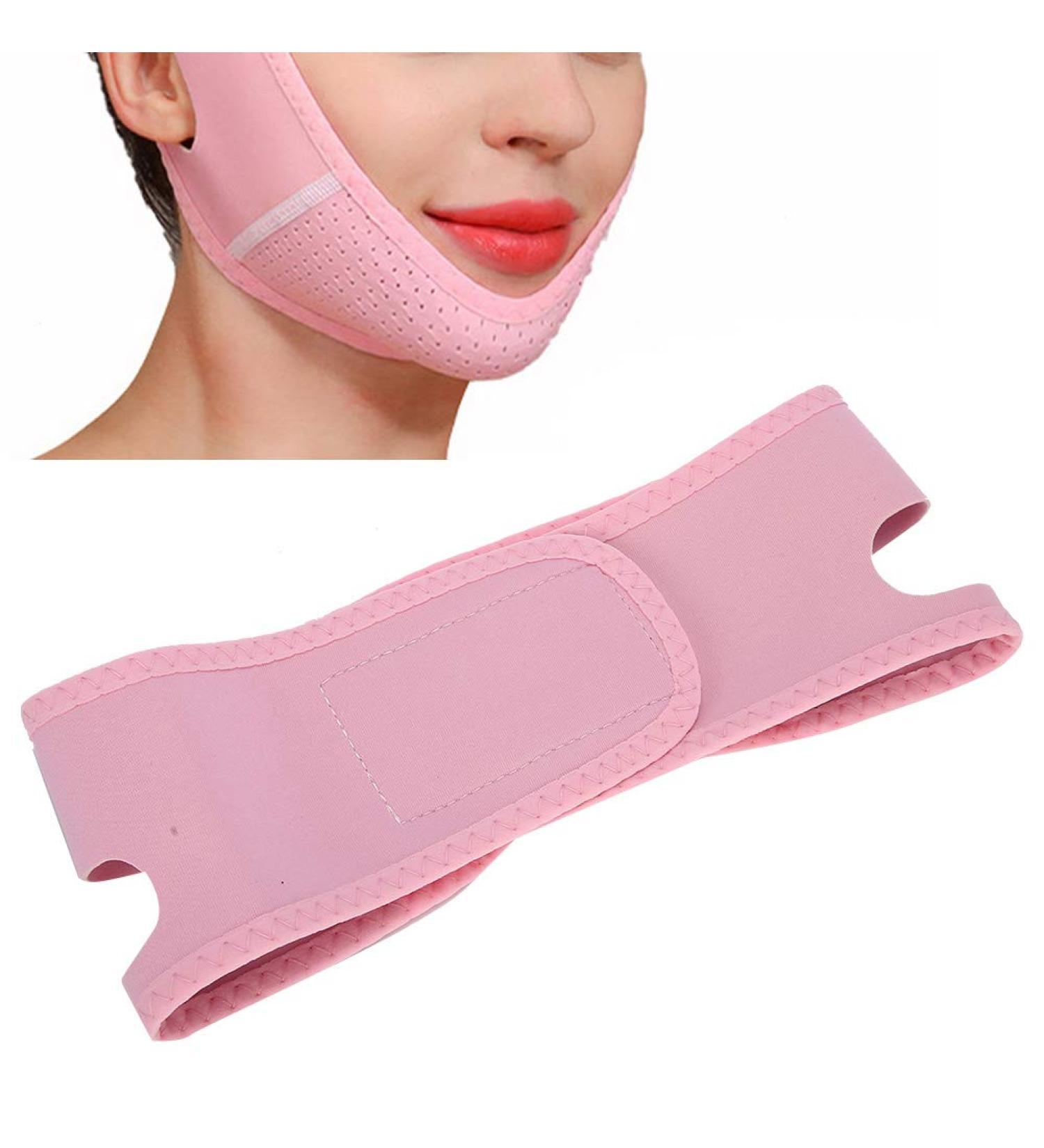 Elastic Face Slimming Belt Adjustable Breathable Belt With Lifting V Line Shaping Bandage For For Reduce Double Chin - Buy Online on SooperMarket.com