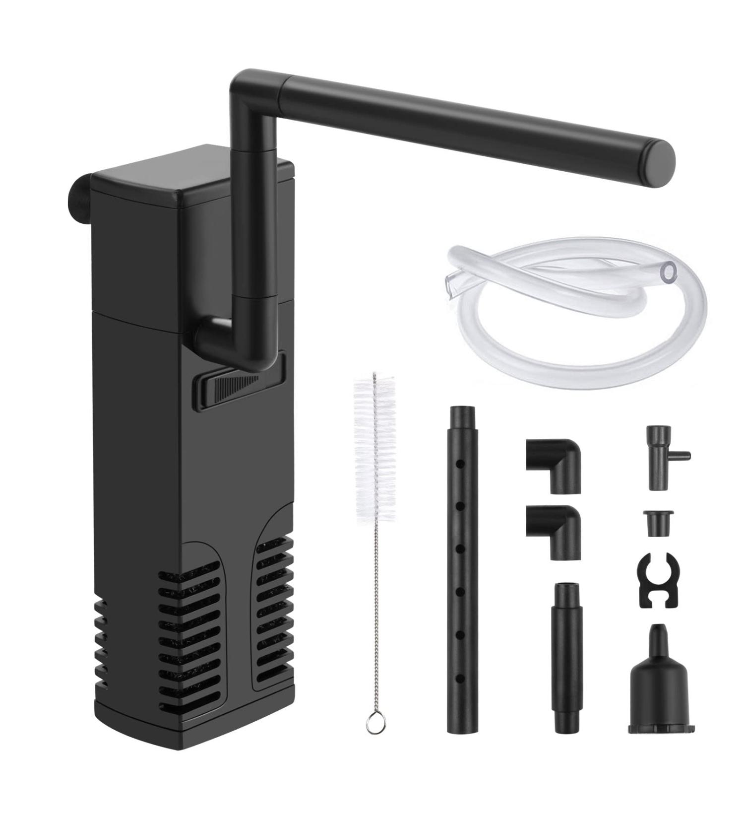 Flintronic 4W Adjustable Aquarium Internal Filter - 300L/H Water Pump for 60L Aquariums | Efficient & Easy Maintenance - Buy Online on SooperMarket.com