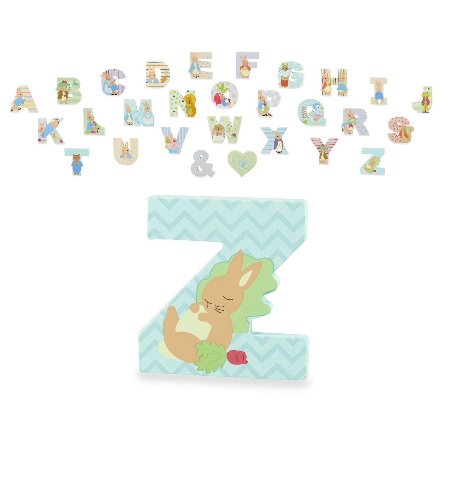 Peter Rabbit Wooden Letter Z by Orange Tree Toys - Personalized Alphabet Animal for Baby Nursery Decor - Buy Online on SooperMarket.com