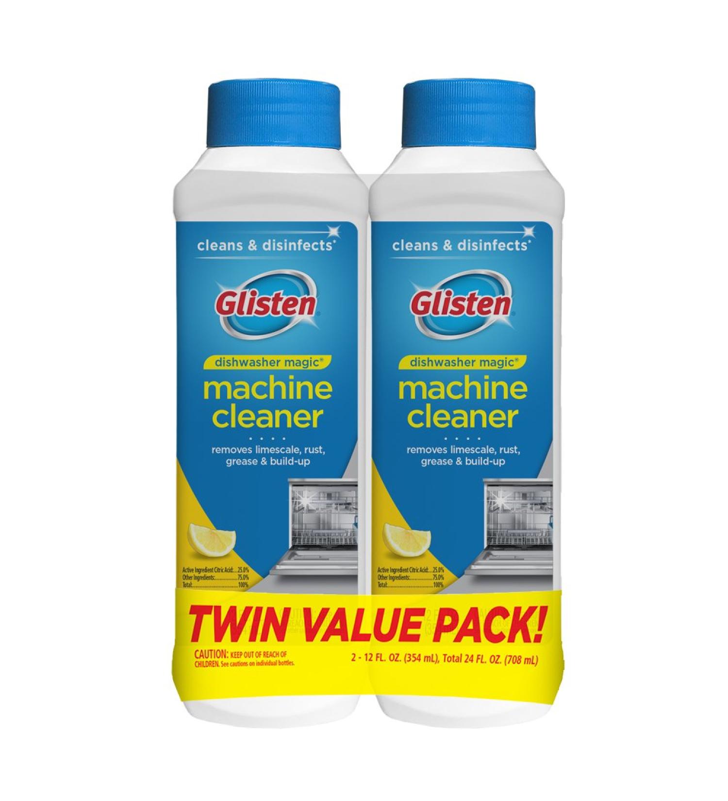 Glisten Dishwasher Magic Machine Cleaner & Disinfectant 12oz - 2-Pack - Buy Online on SooperMarket.com